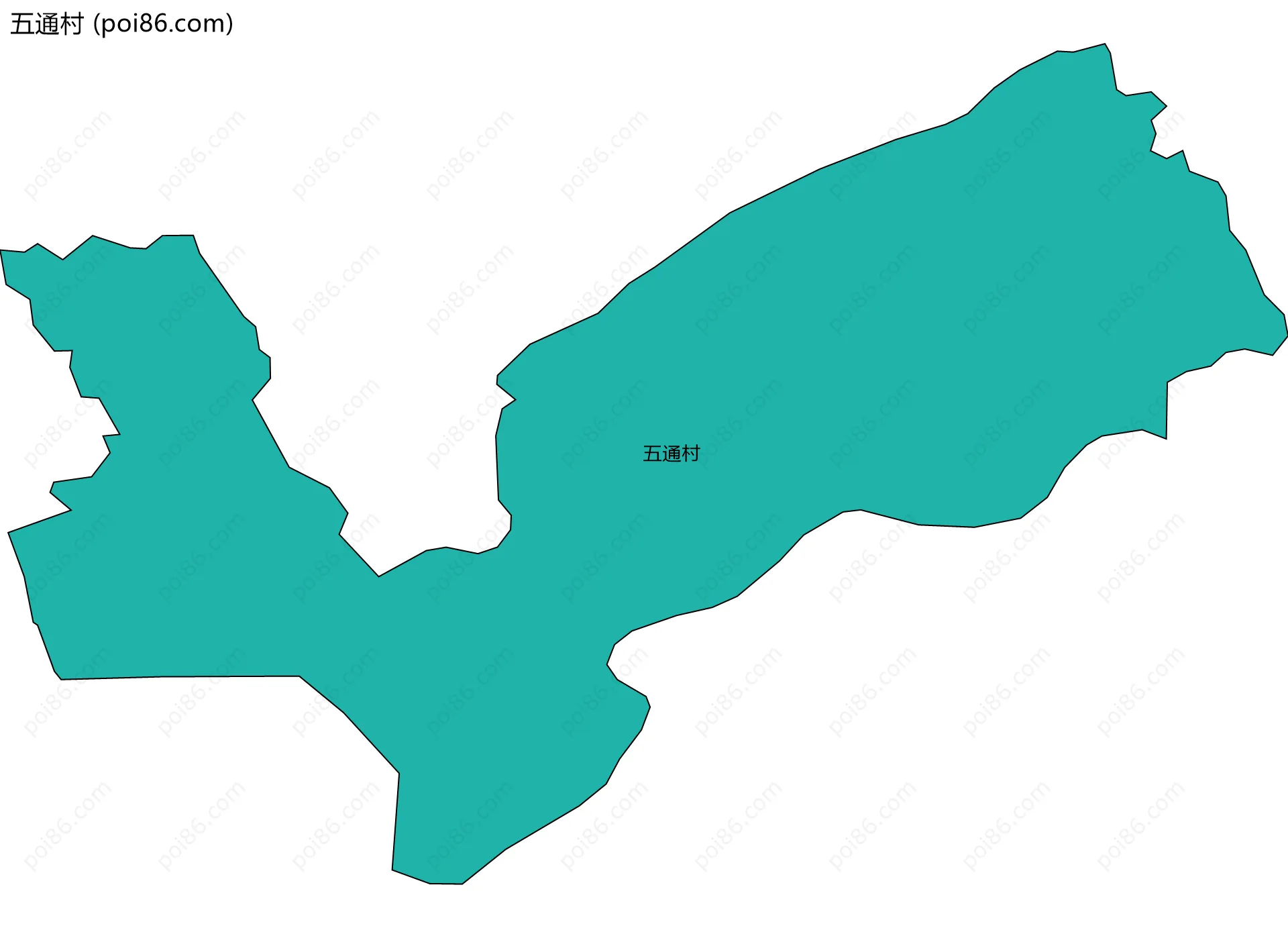 五通村边界地图
