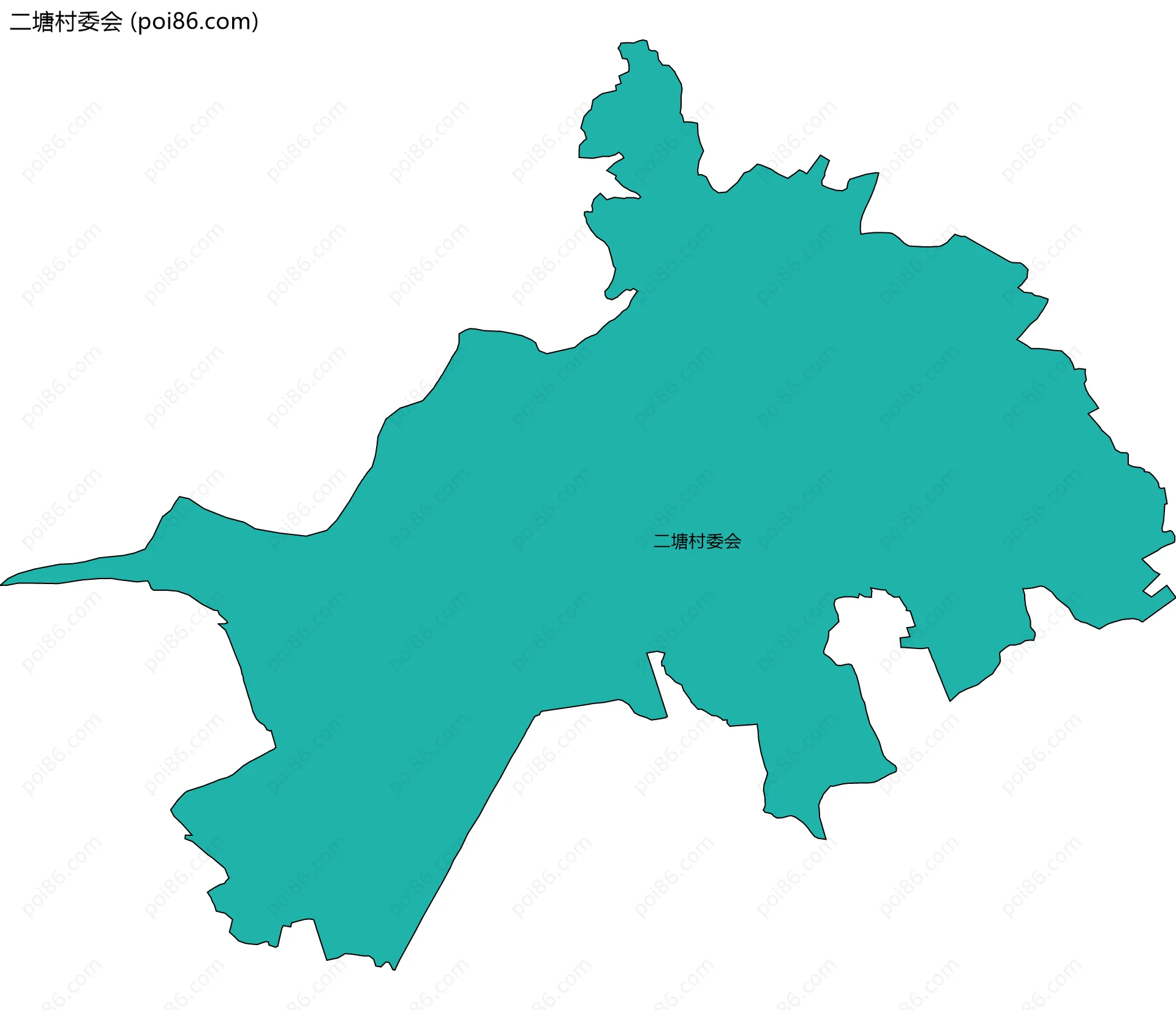 二塘村委会边界地图