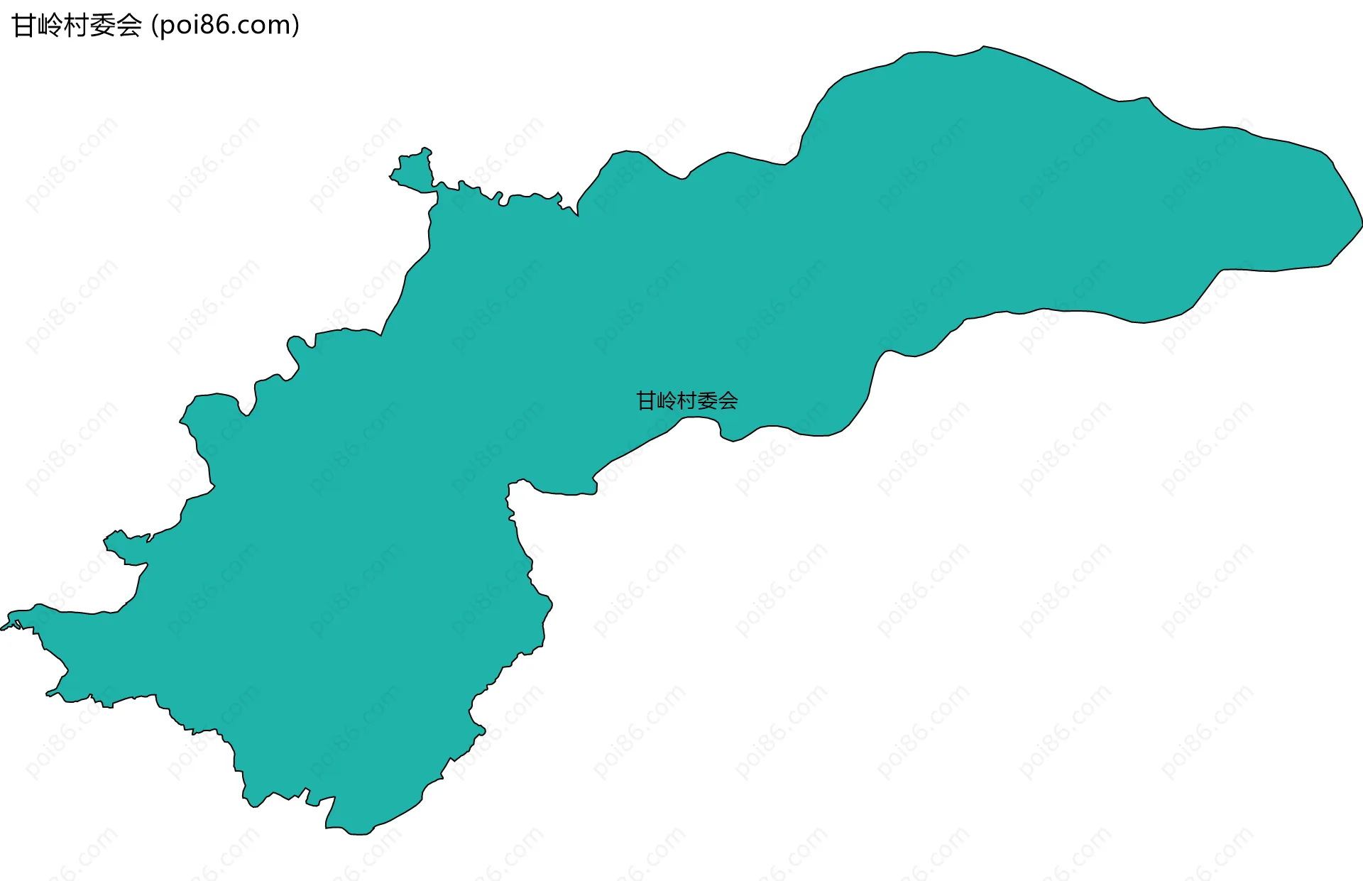 甘岭村委会边界地图