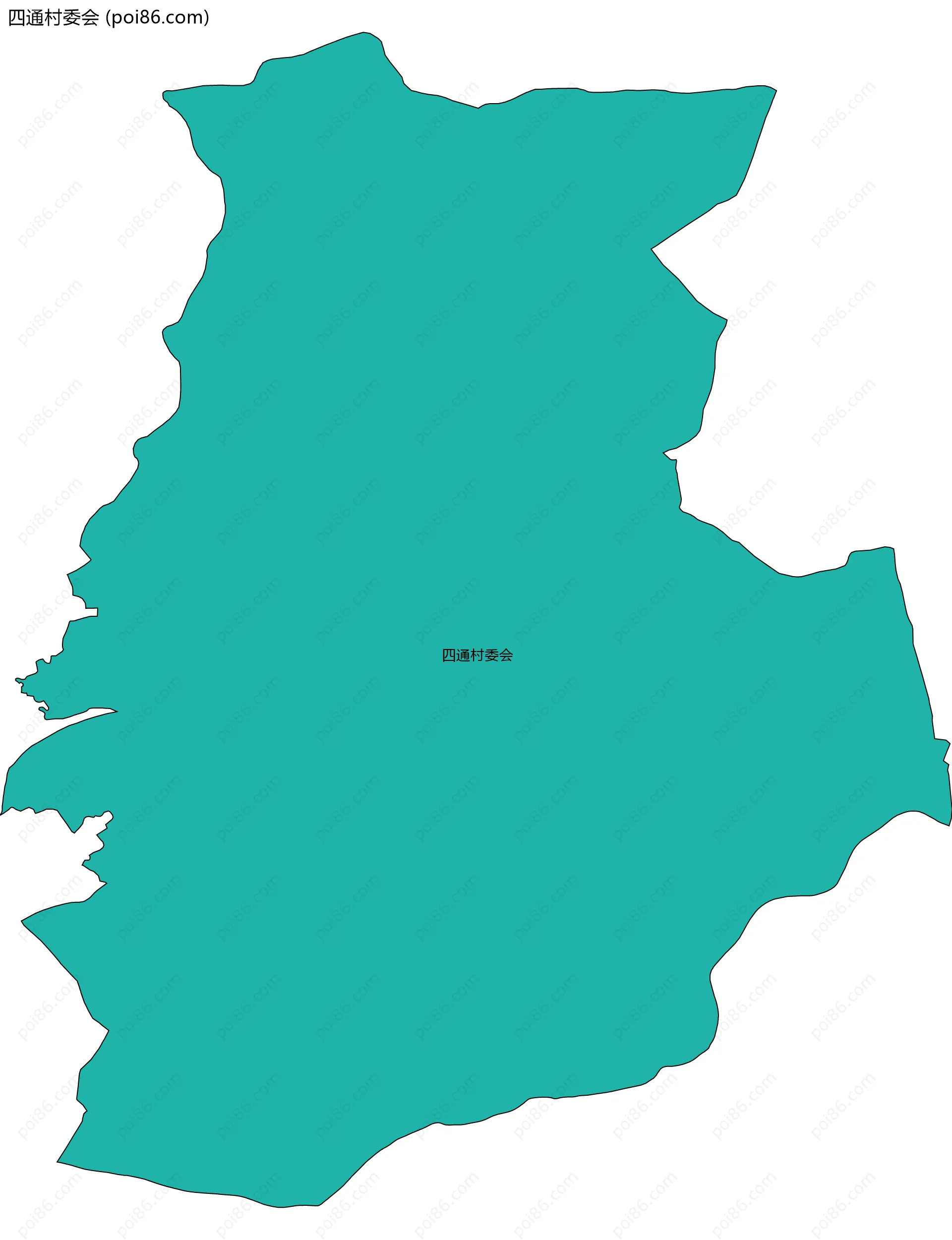 四通村委会边界地图