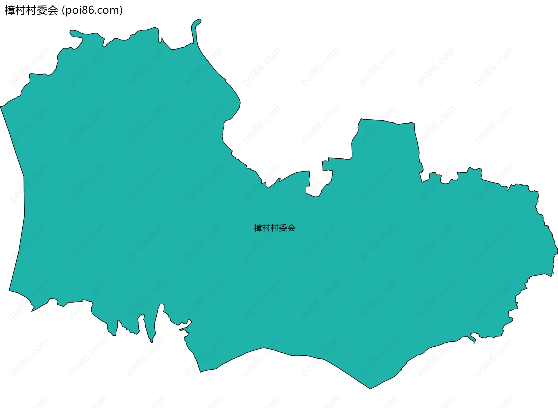 樟村村委会边界地图