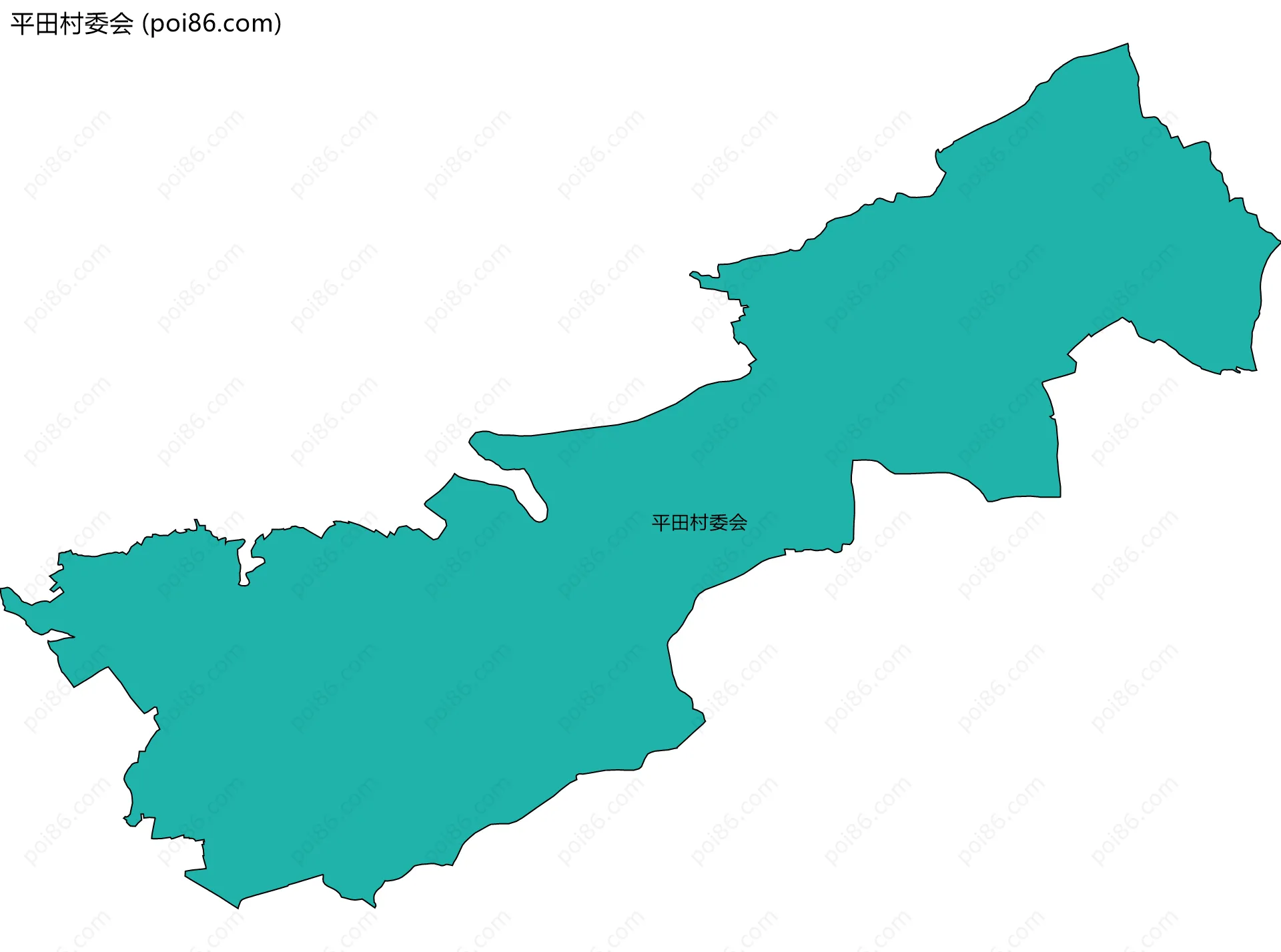平田村委会边界地图