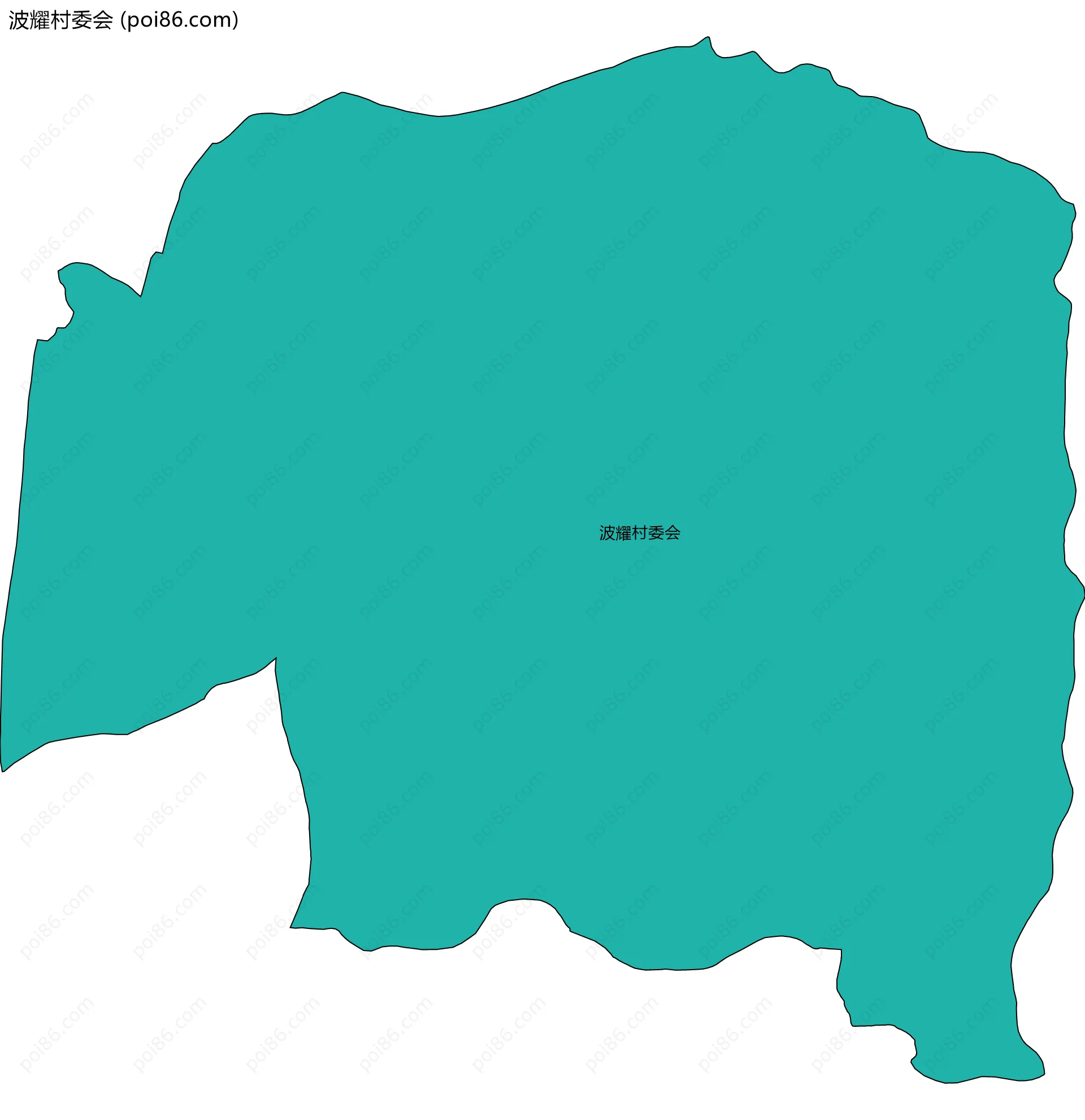波耀村委会边界地图