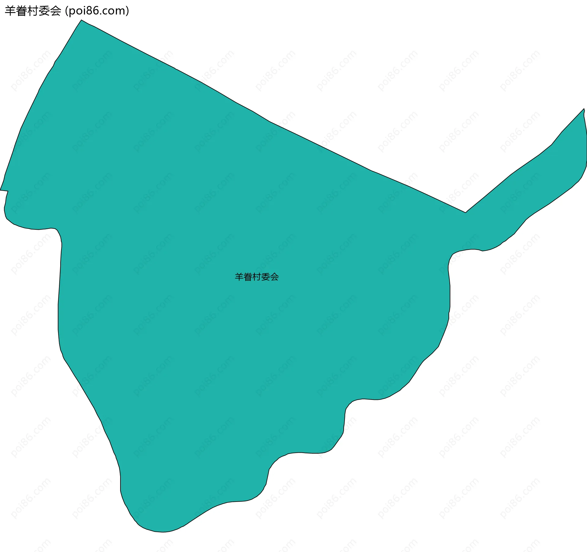 羊眷村委会边界地图
