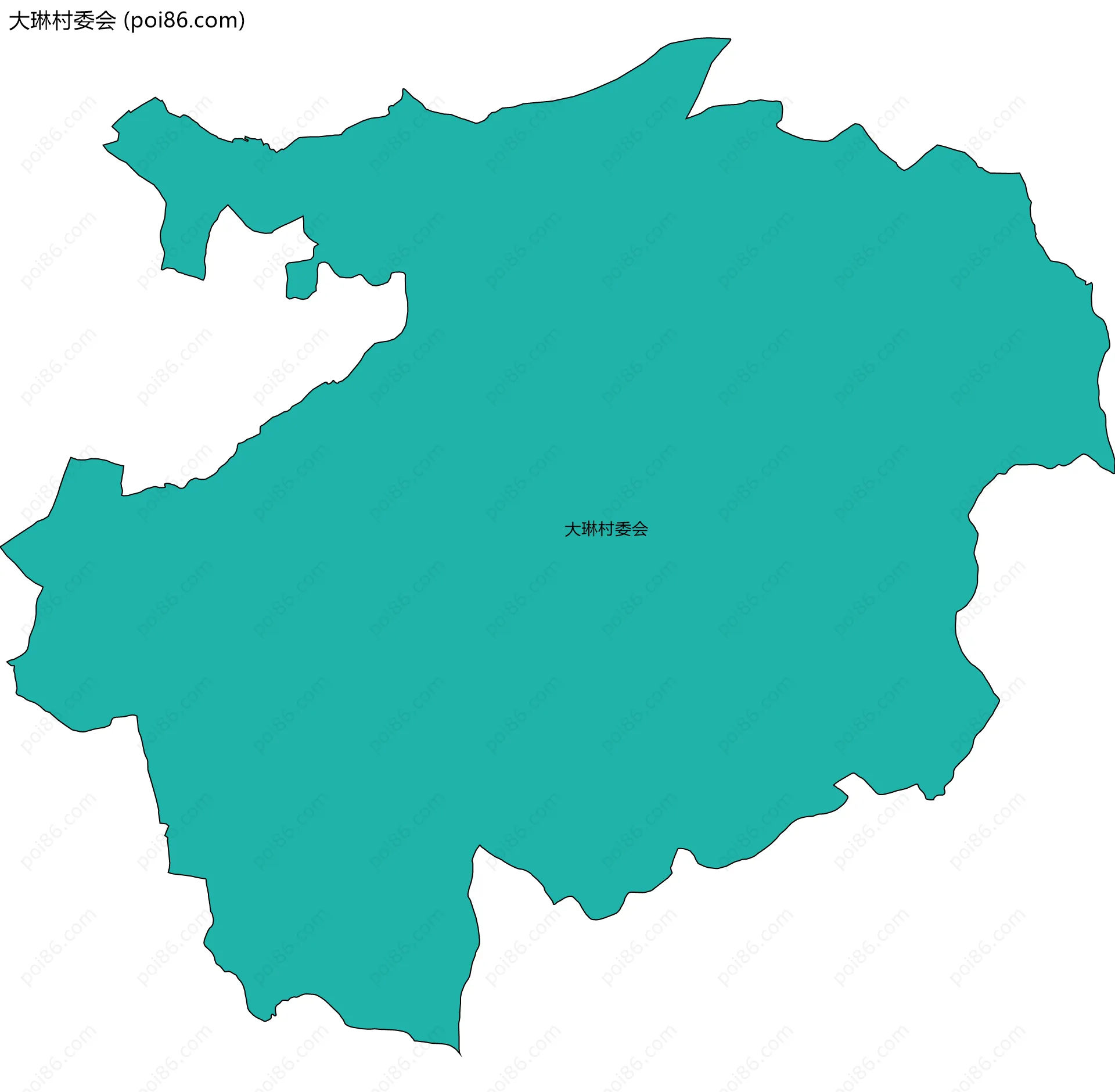 大琳村委会边界地图