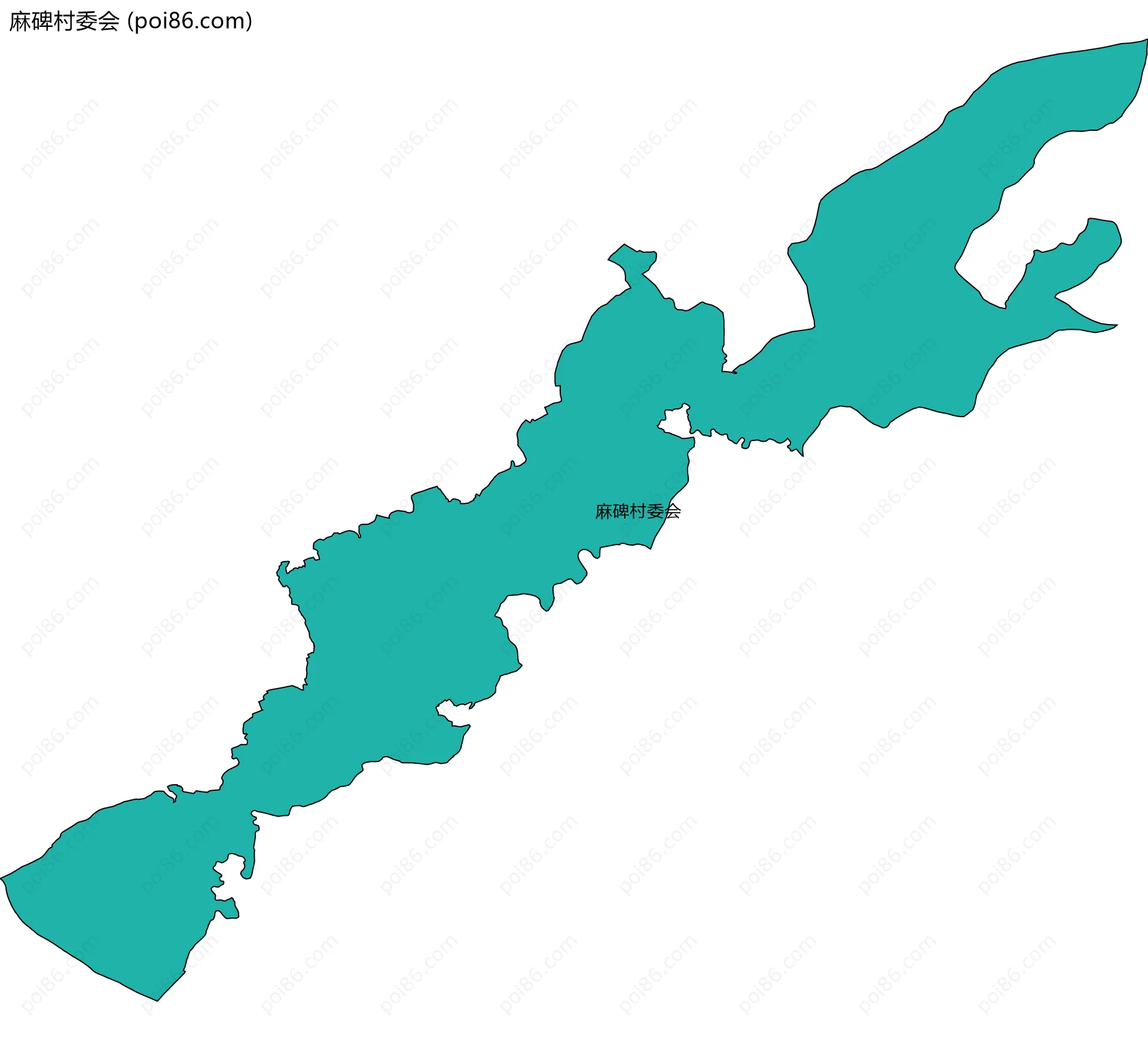麻碑村委会边界地图