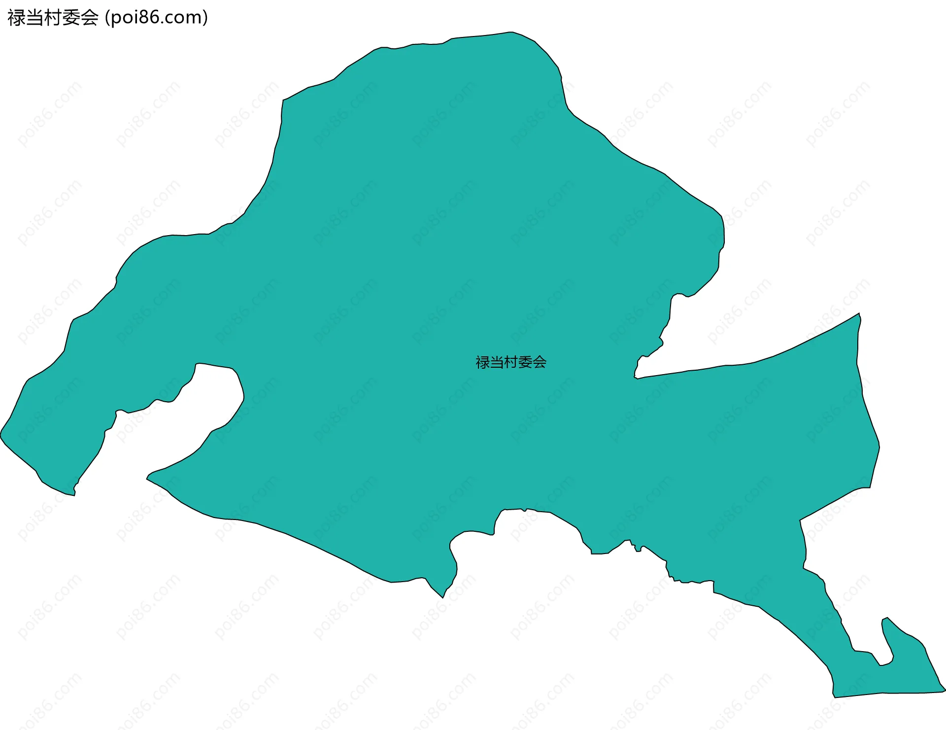 禄当村委会边界地图