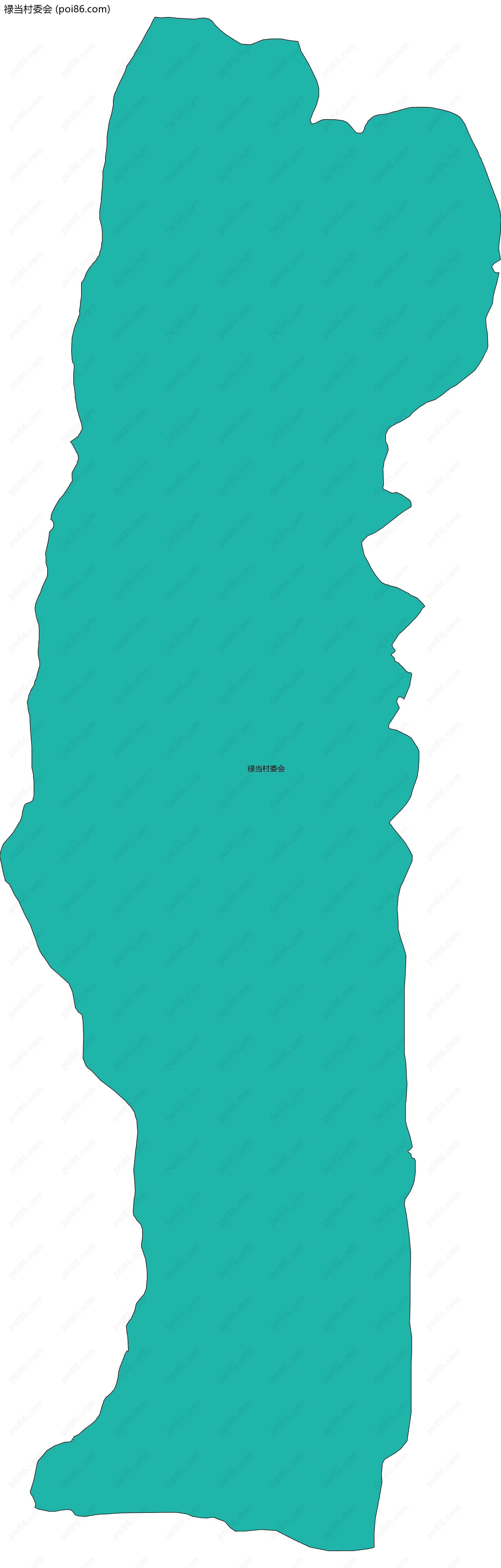 禄当村委会边界地图