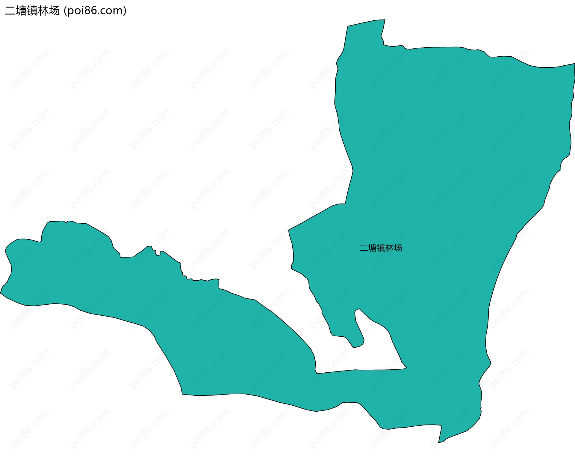 二塘镇林场边界地图