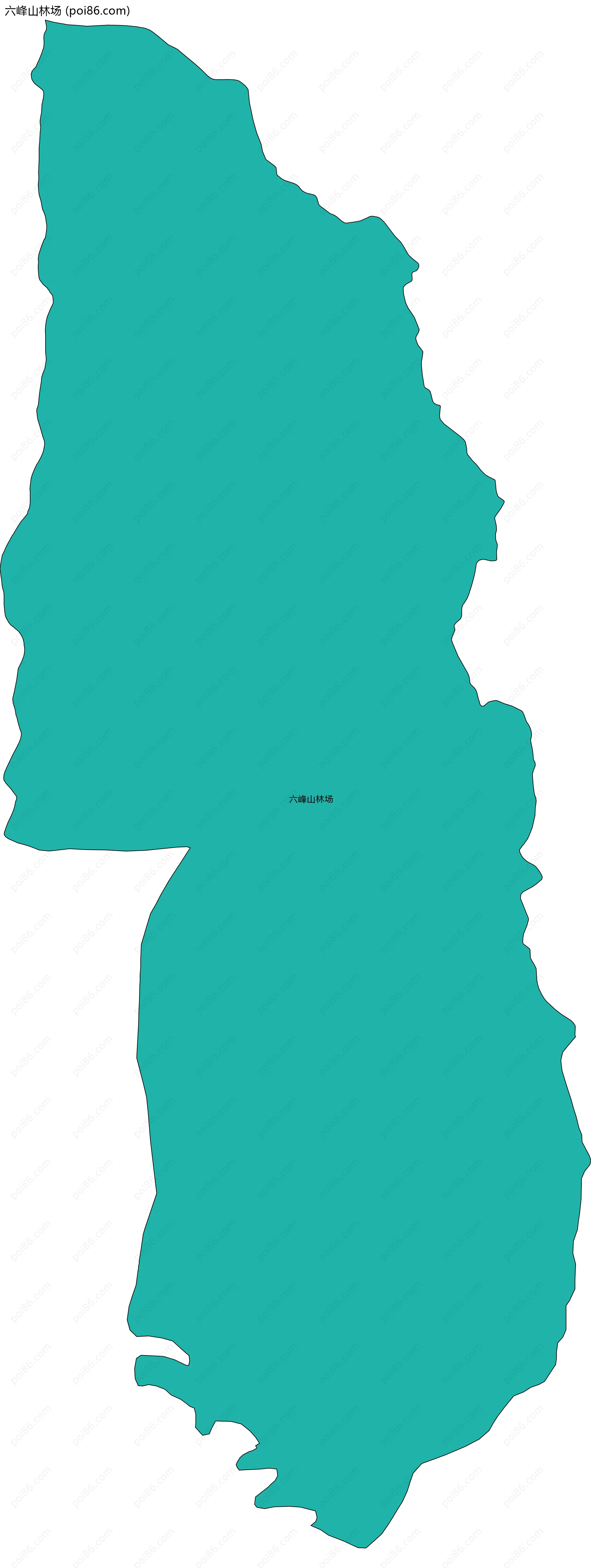 六峰山林场边界地图