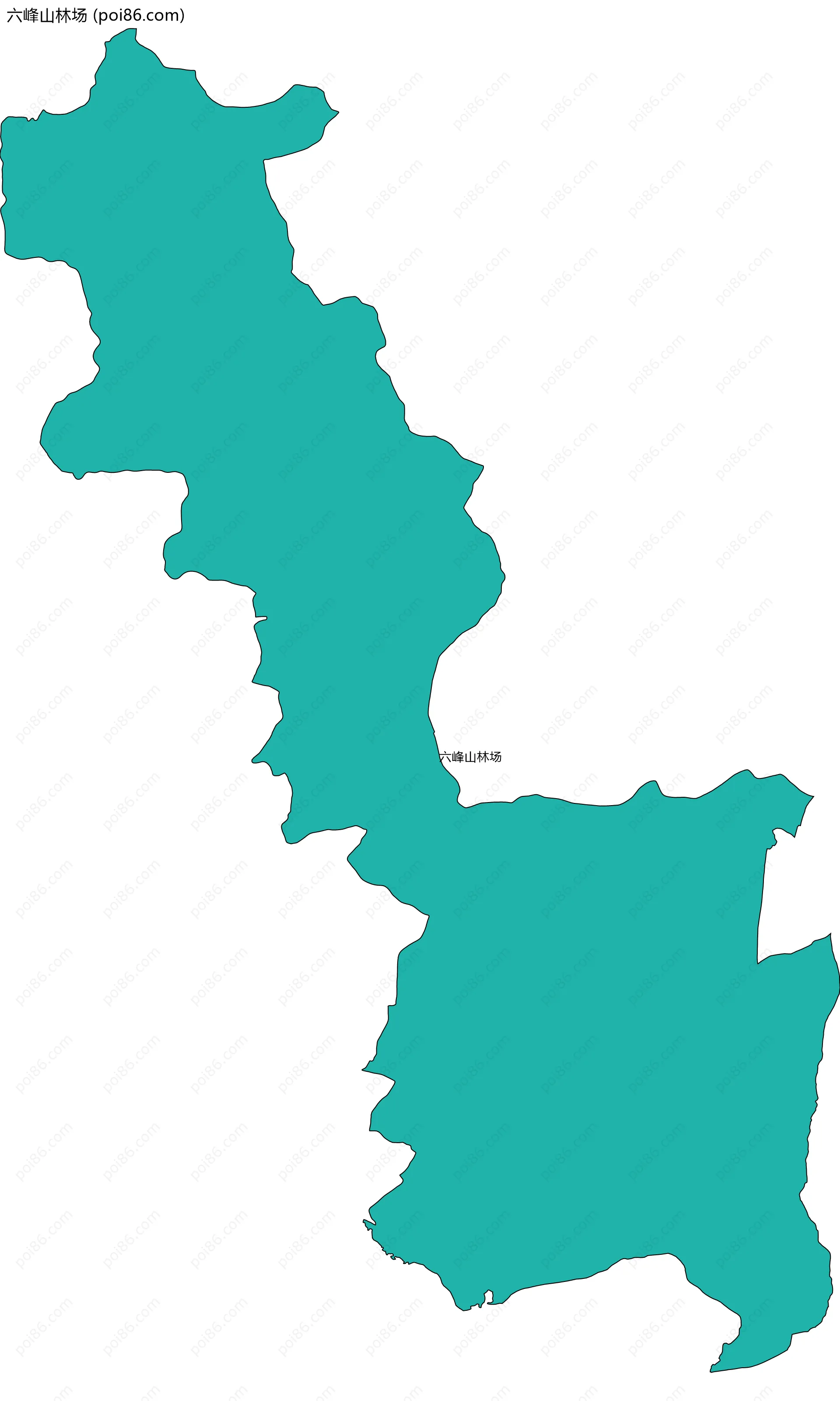 六峰山林场边界地图