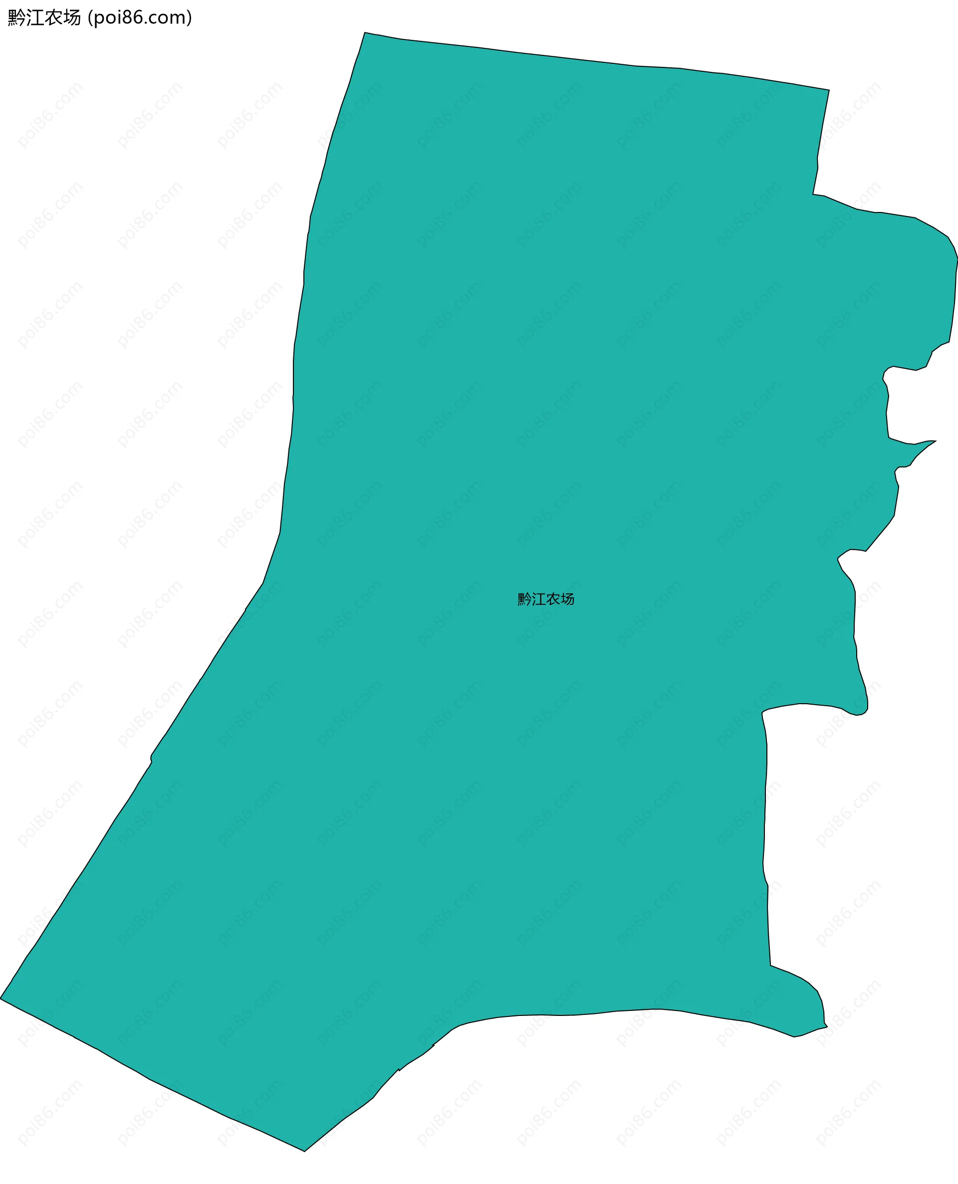 黔江农场边界地图