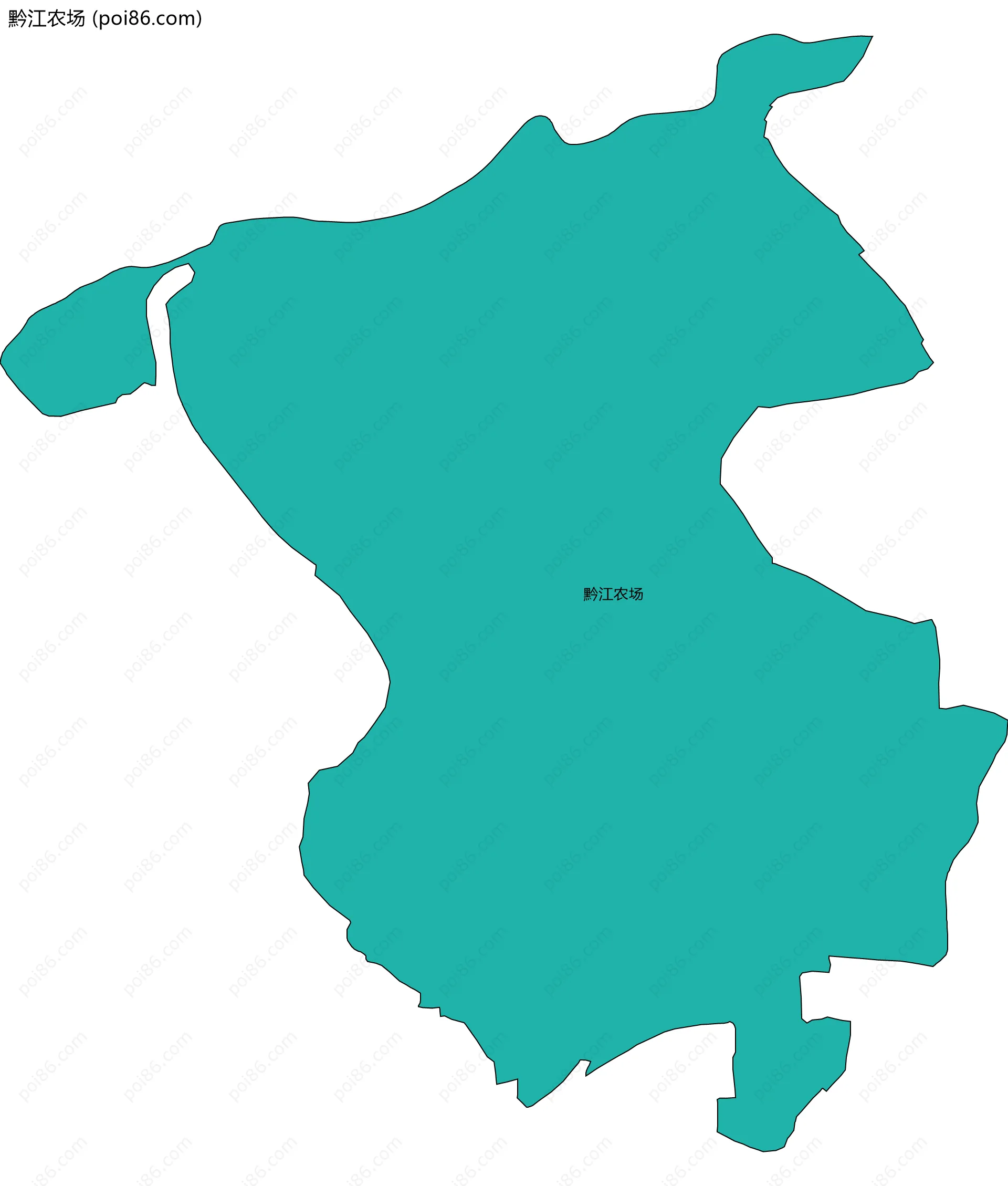 黔江农场边界地图