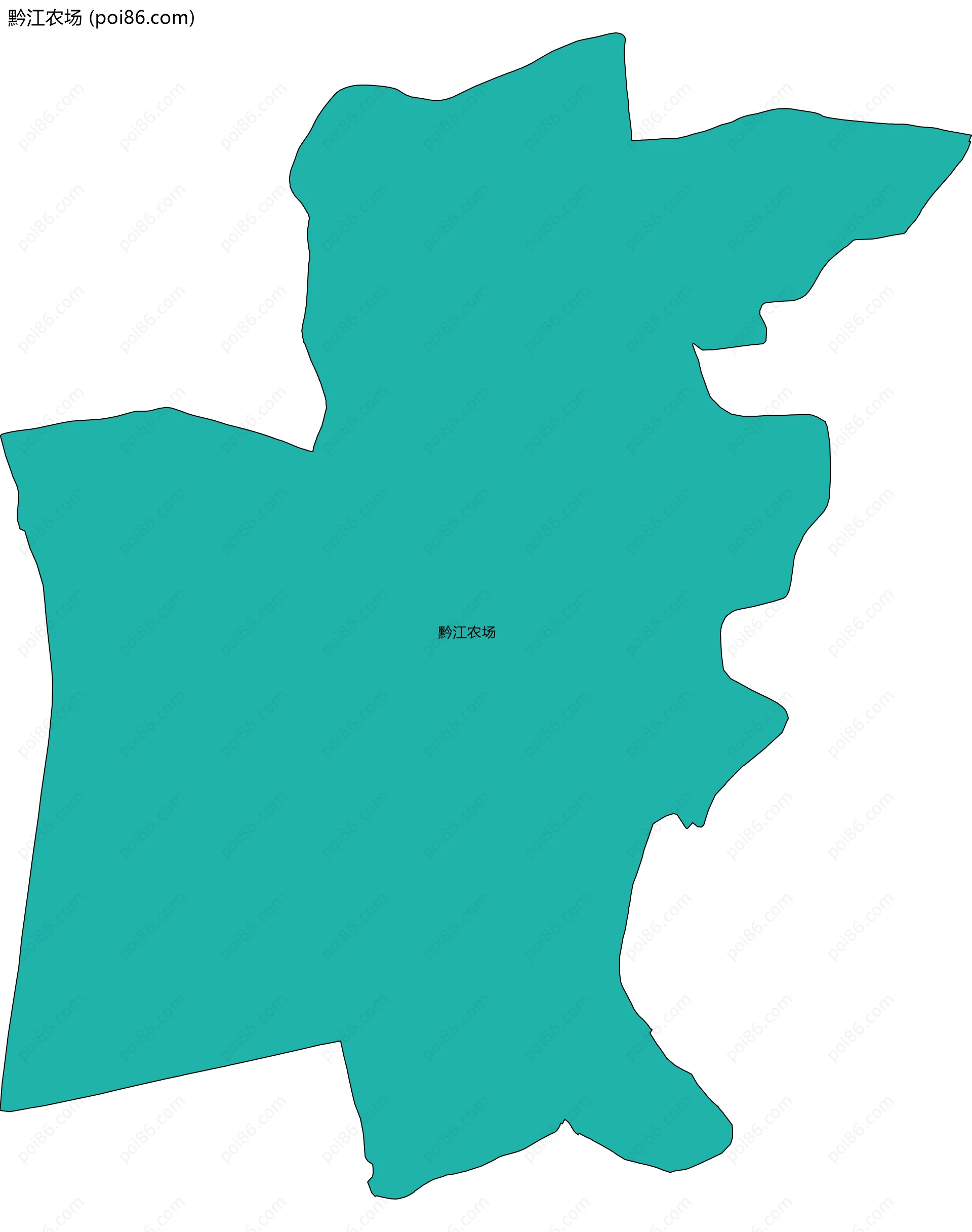 黔江农场边界地图