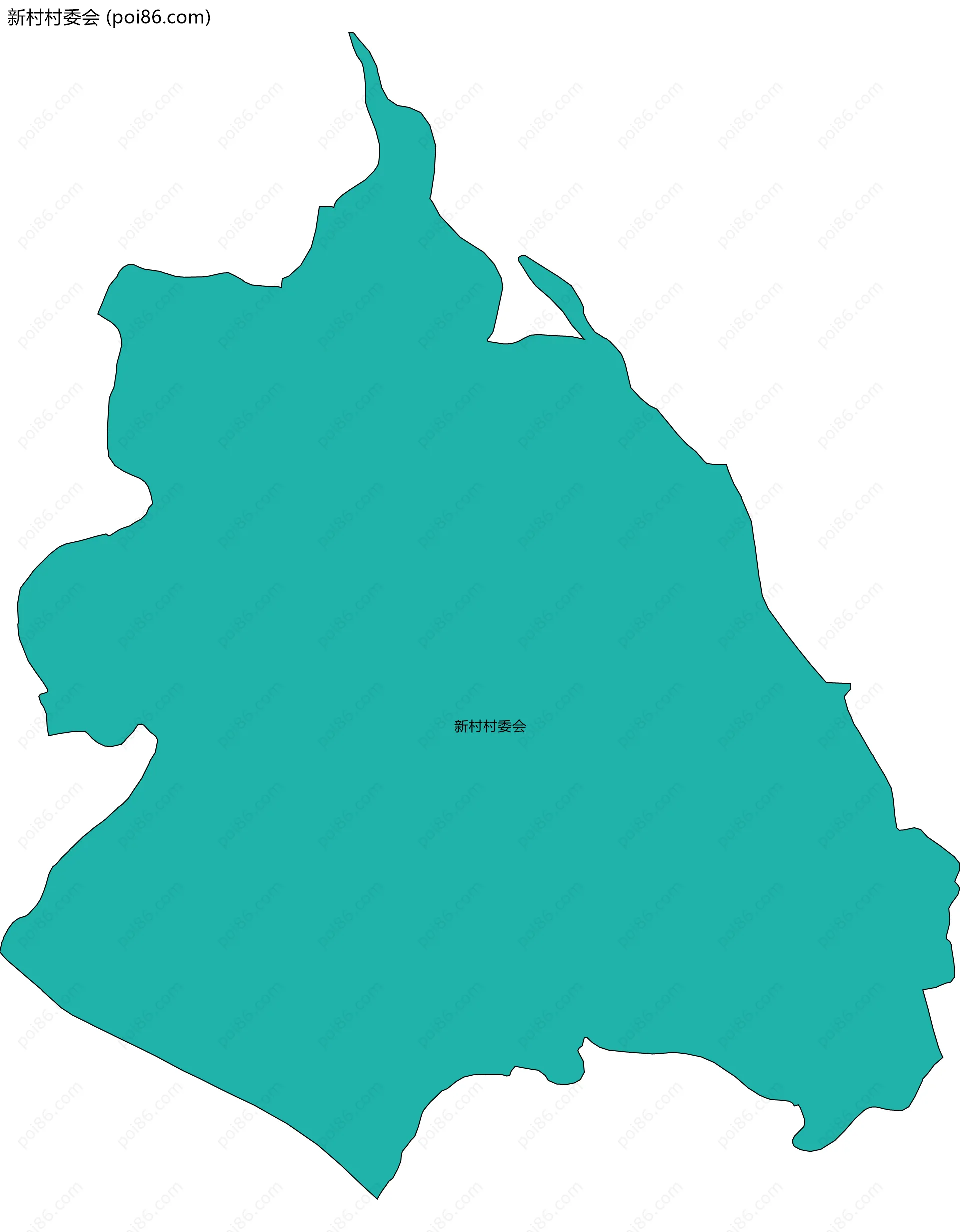 新村村委会边界地图