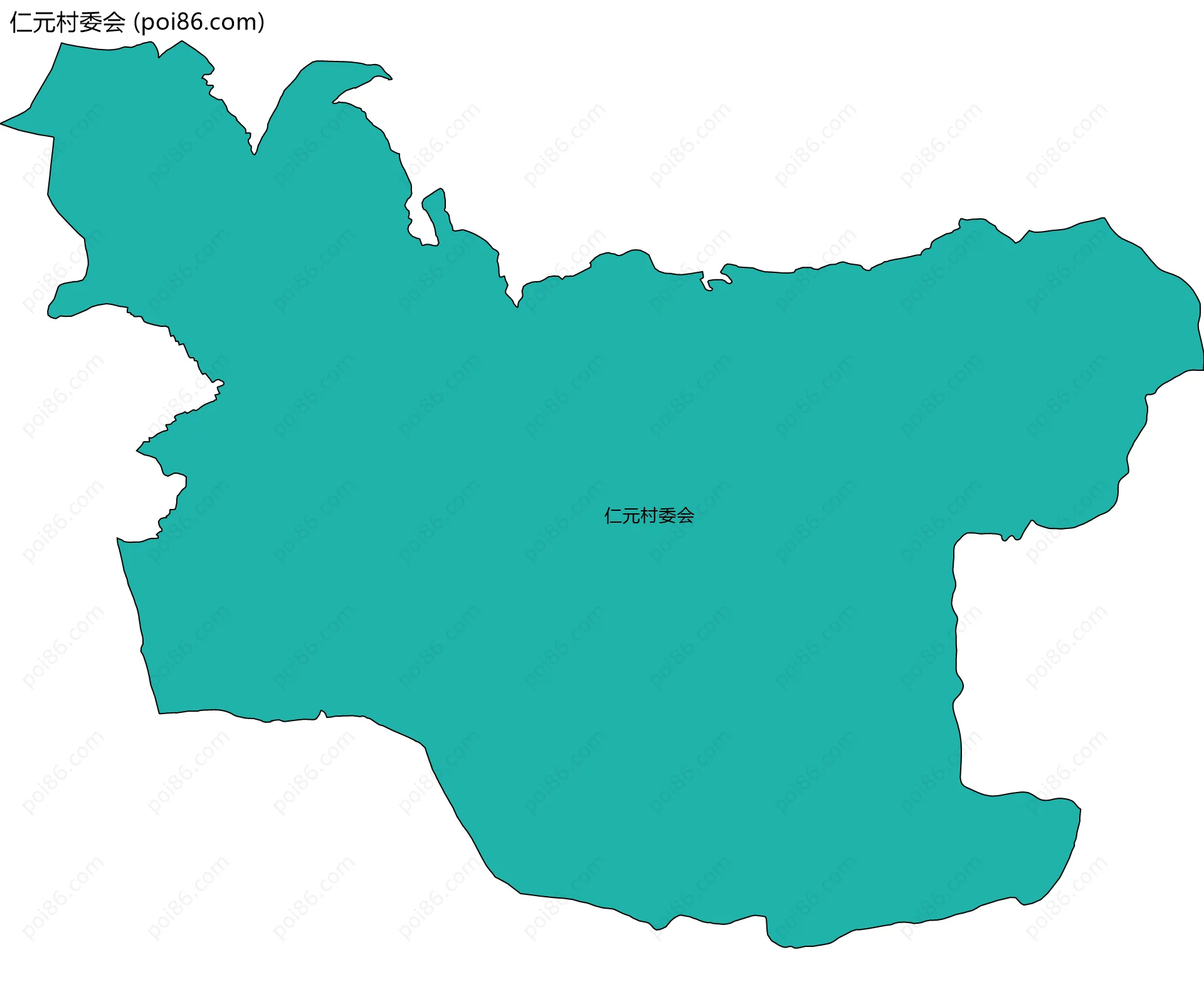 仁元村委会边界地图