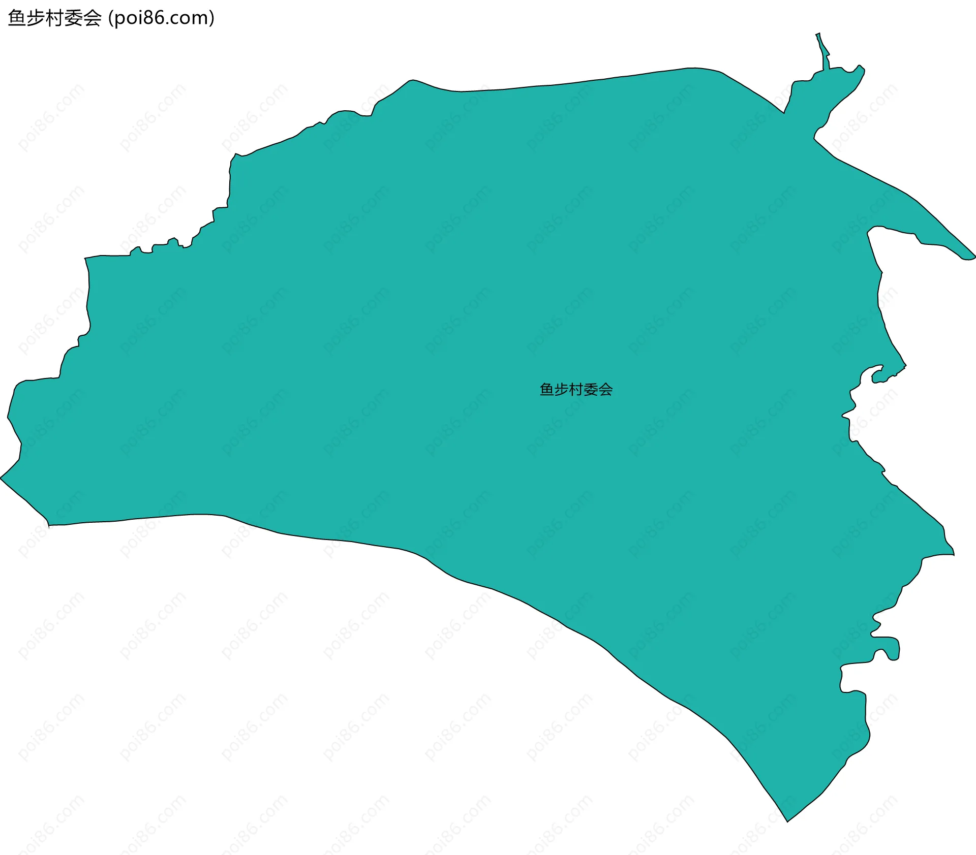 鱼步村委会边界地图