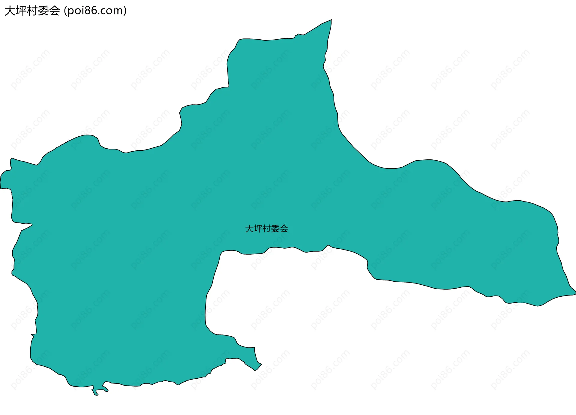 大坪村委会边界地图