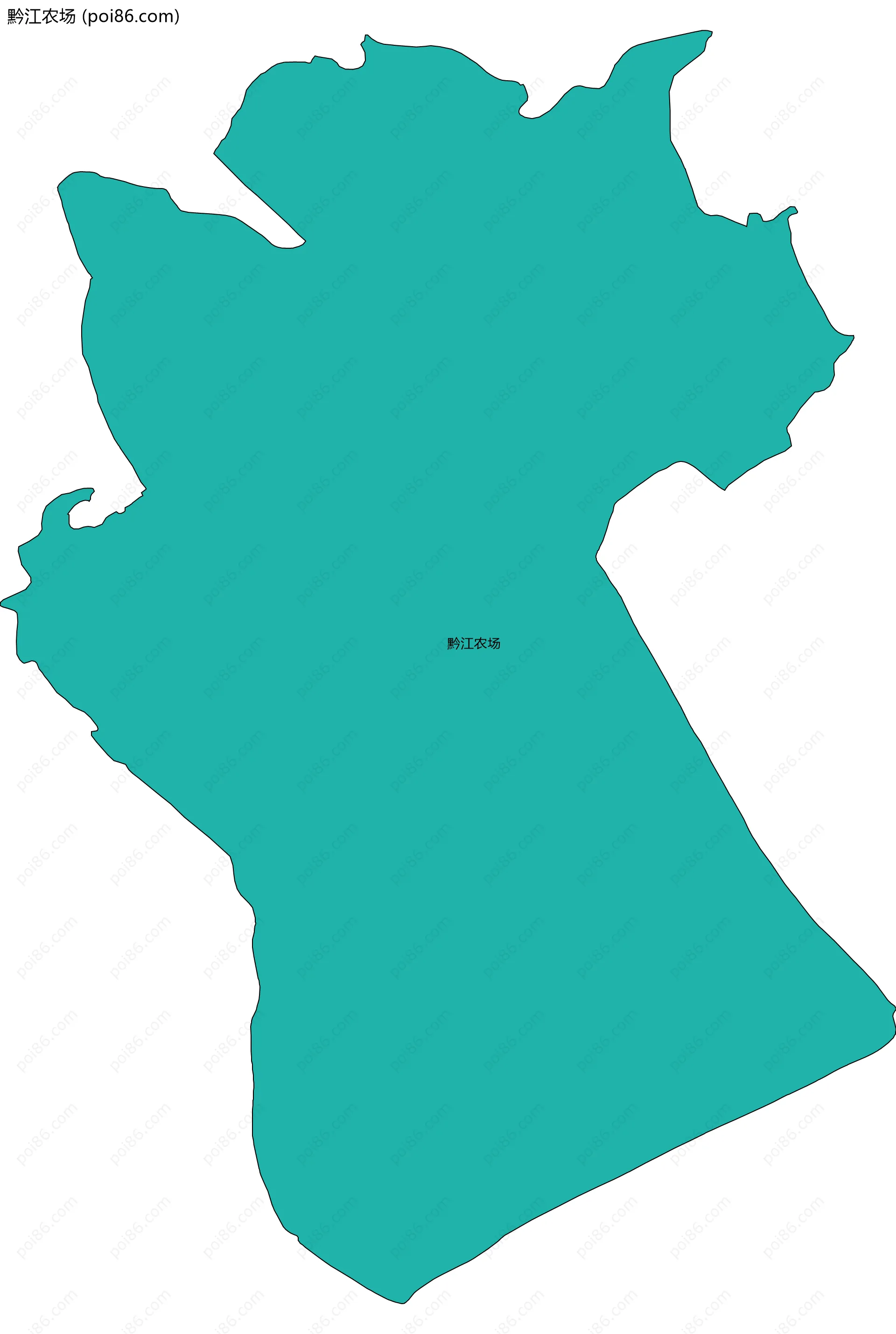 黔江农场边界地图