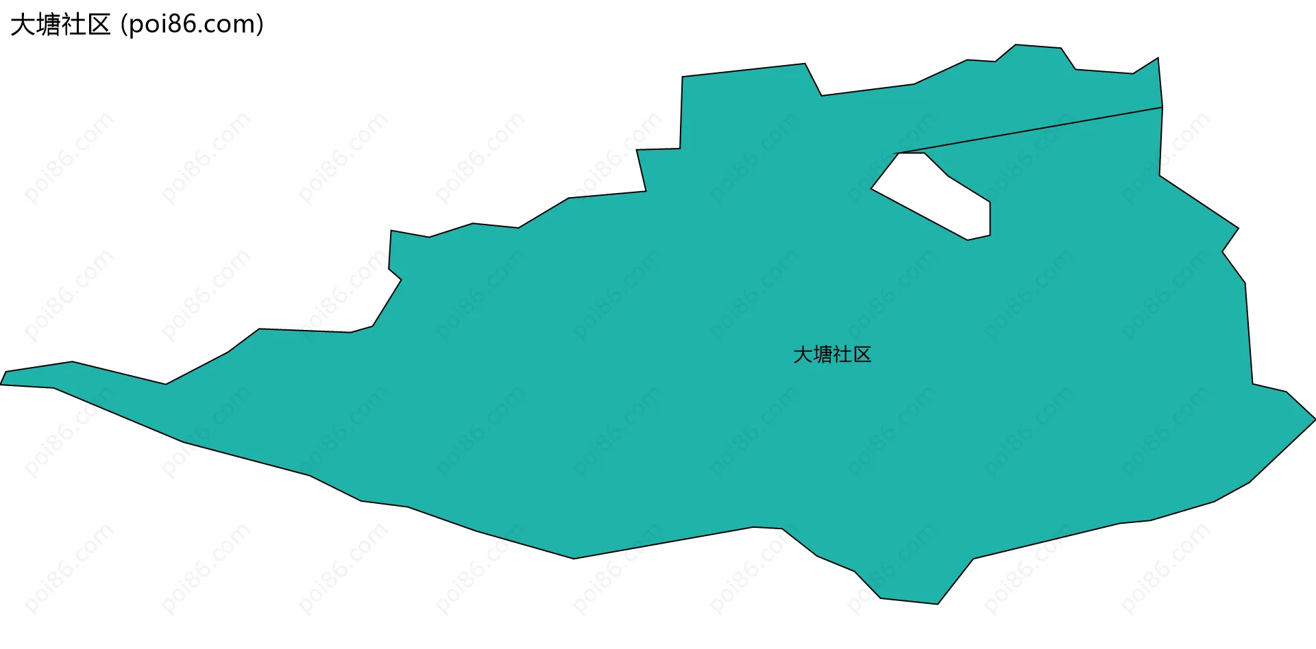 大塘社区边界地图