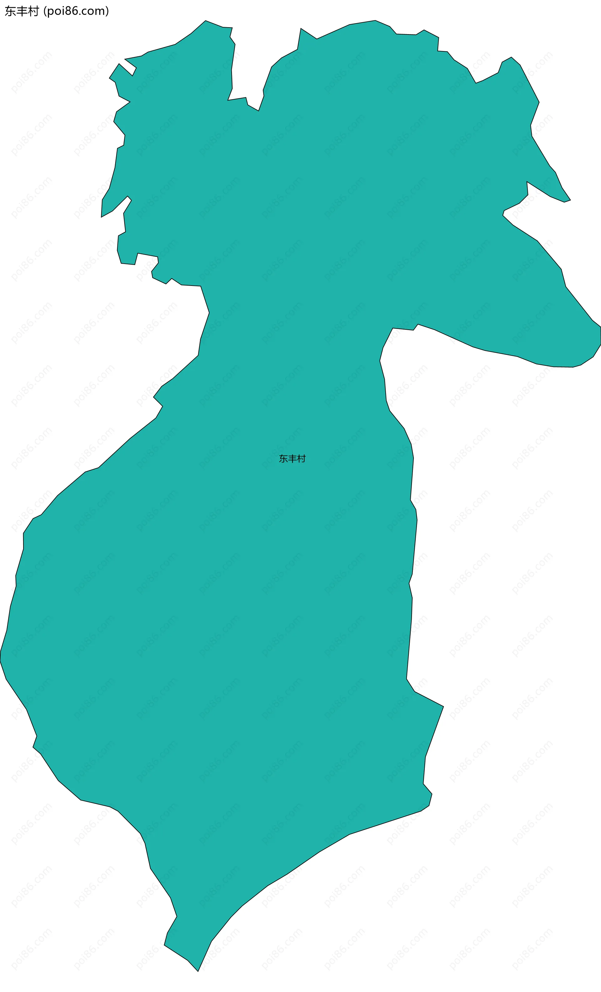 东丰村边界地图