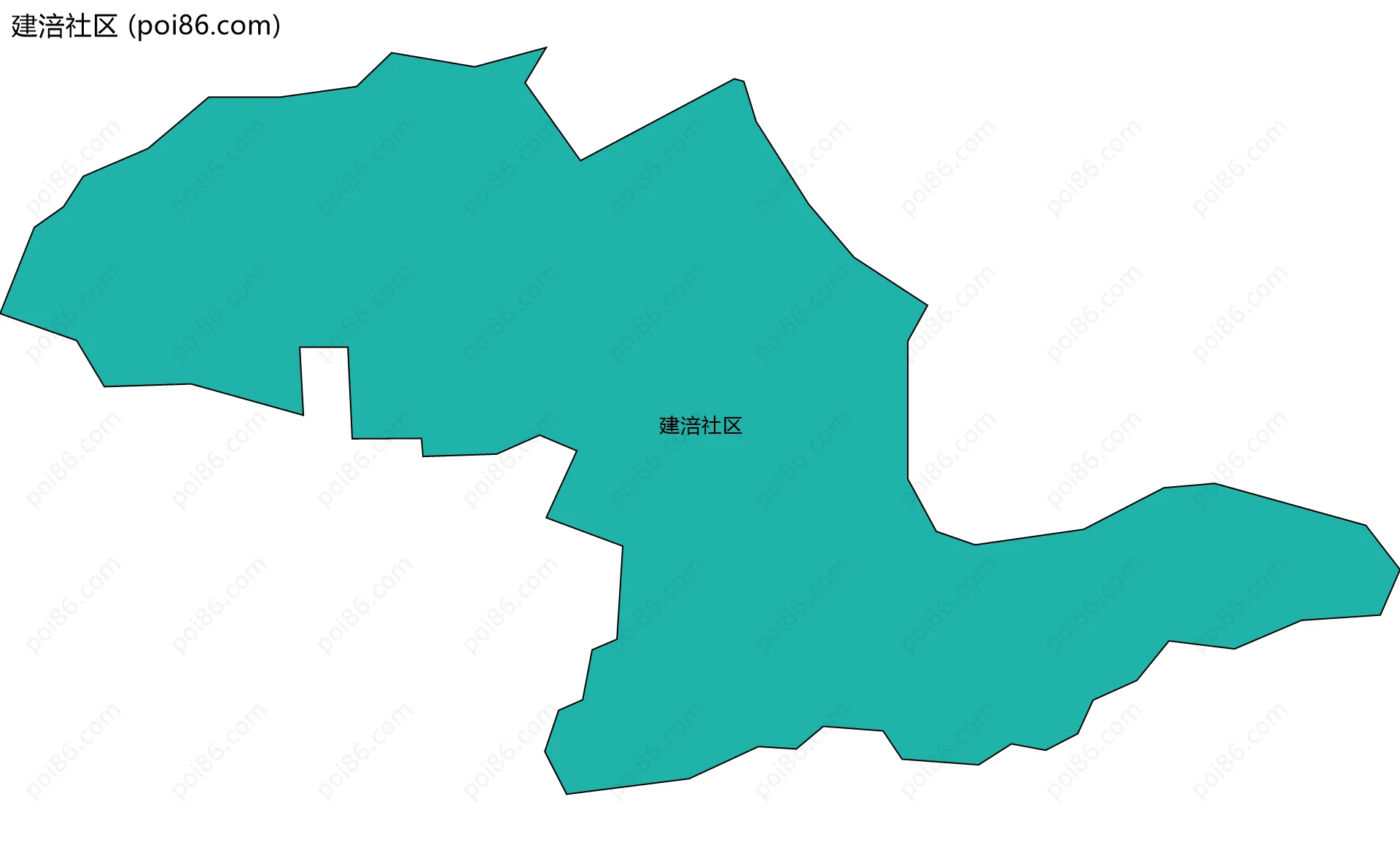 建涪社区边界地图