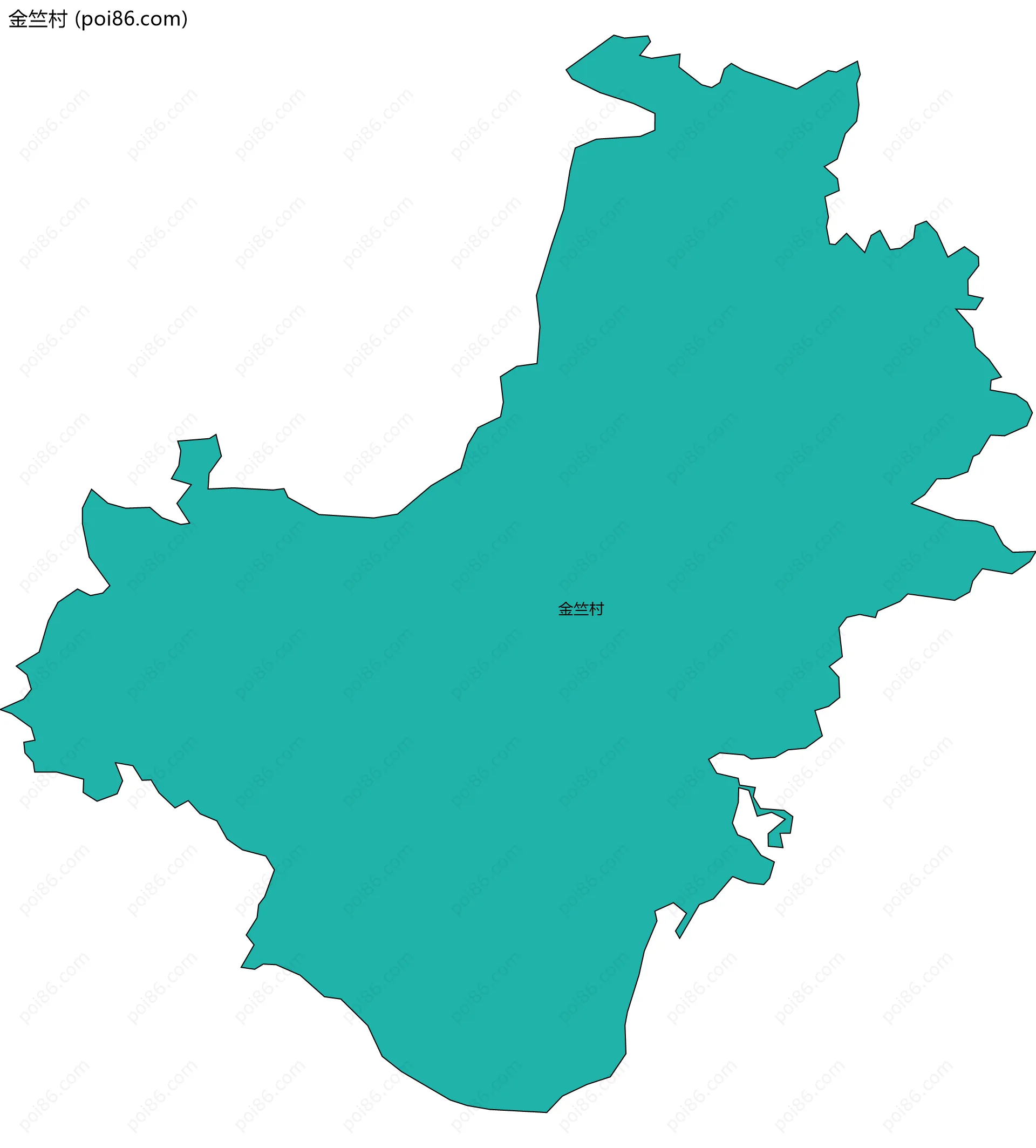 金竺村边界地图