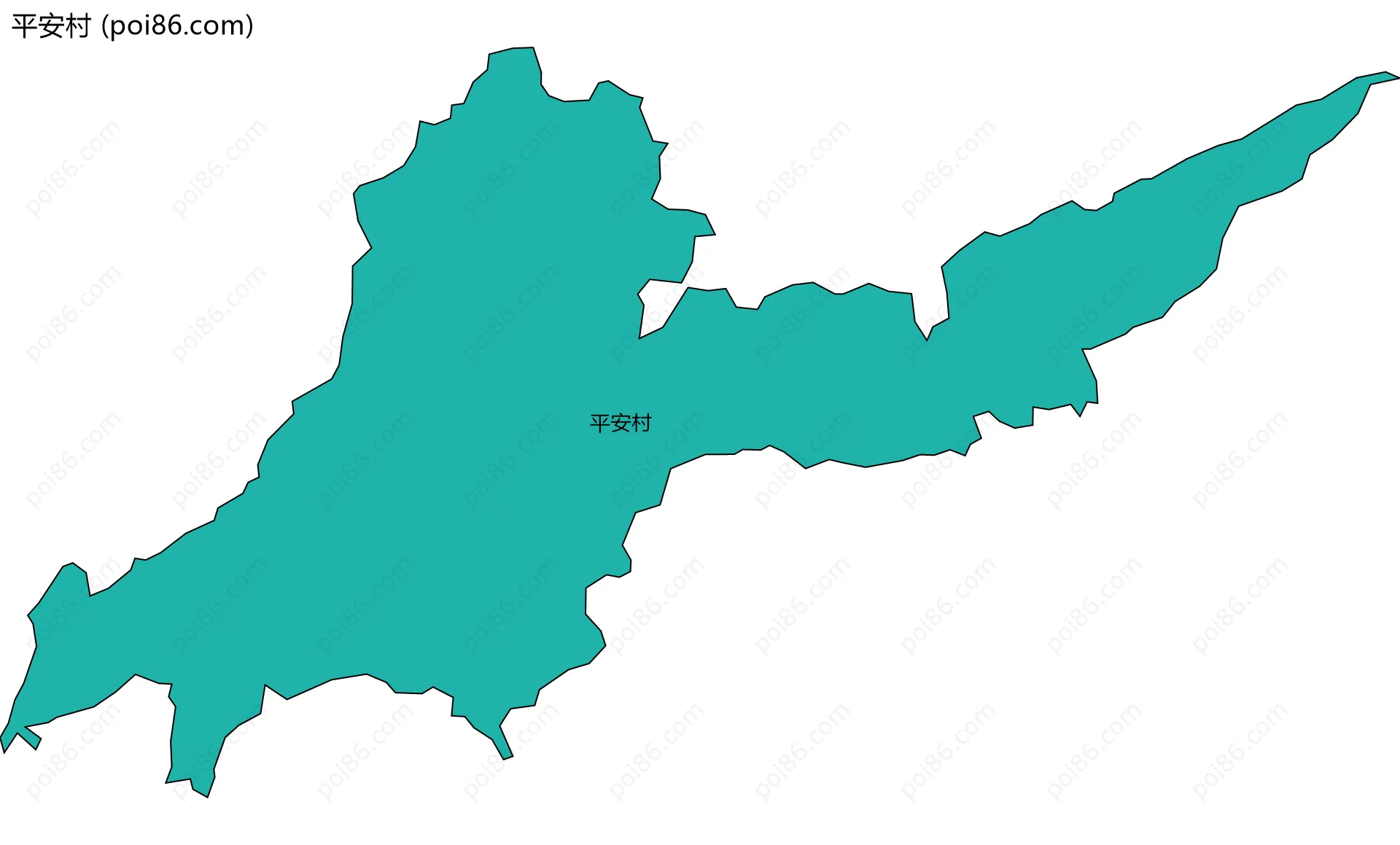 平安村边界地图