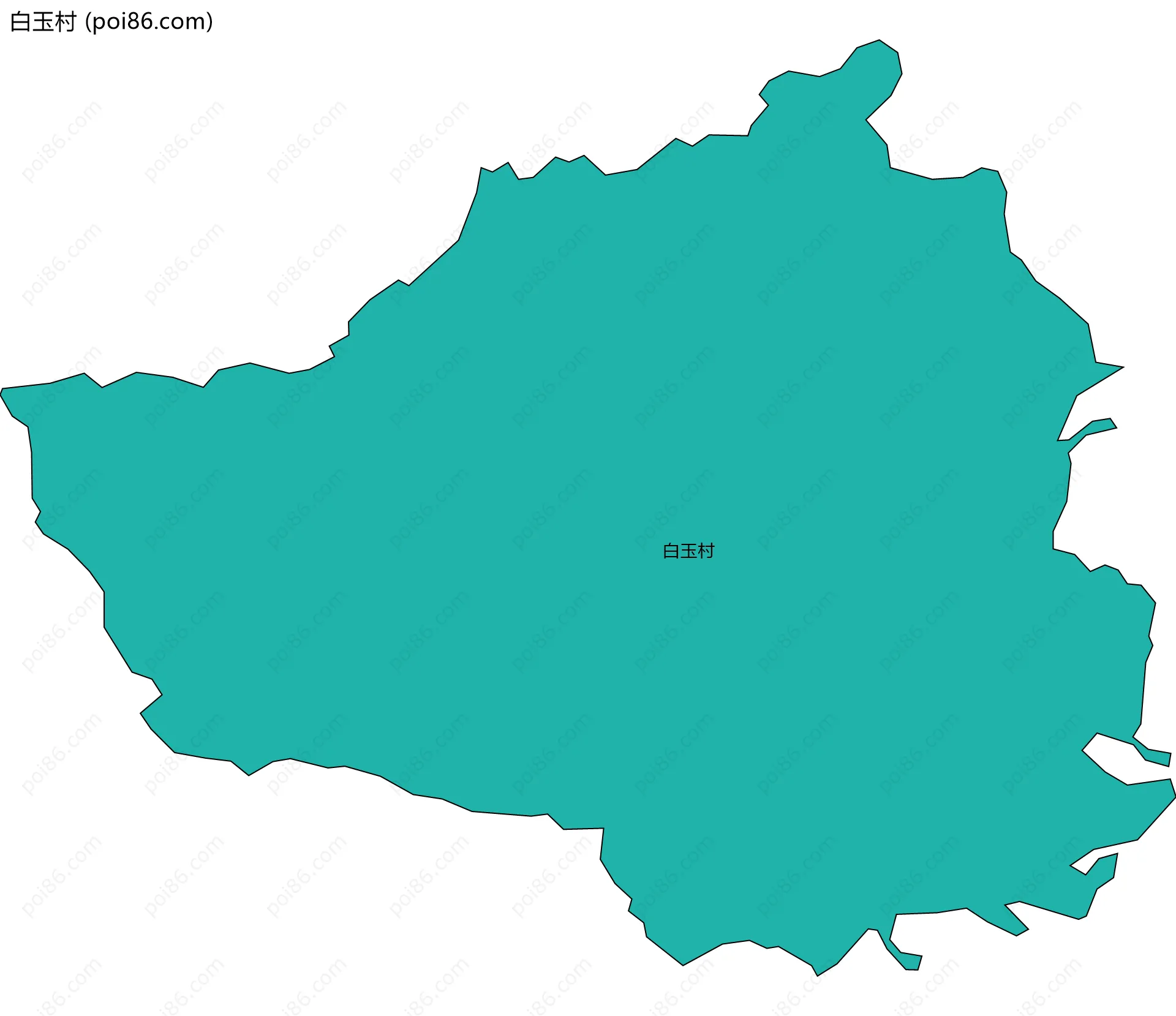 白玉村边界地图