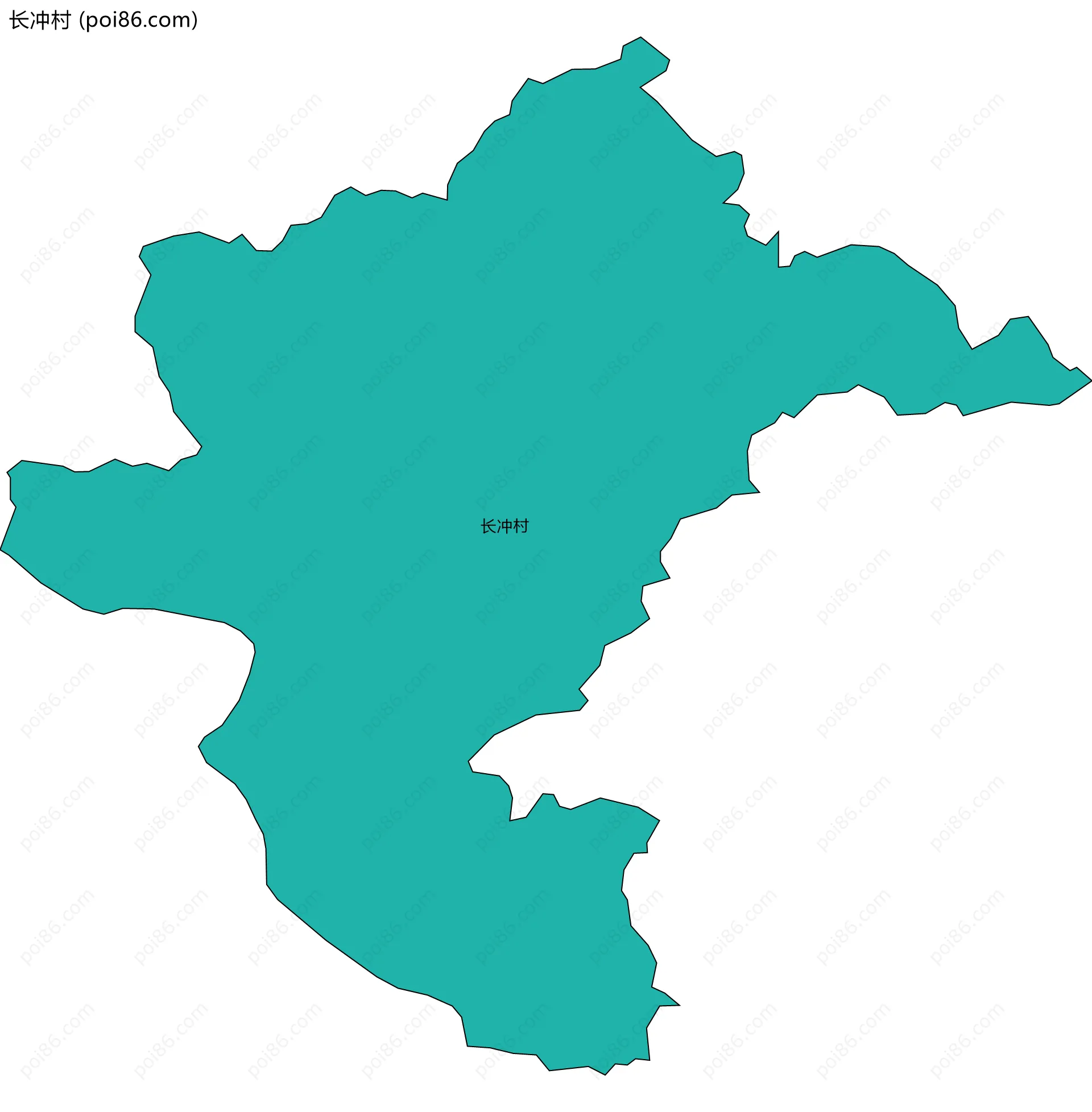 长冲村边界地图