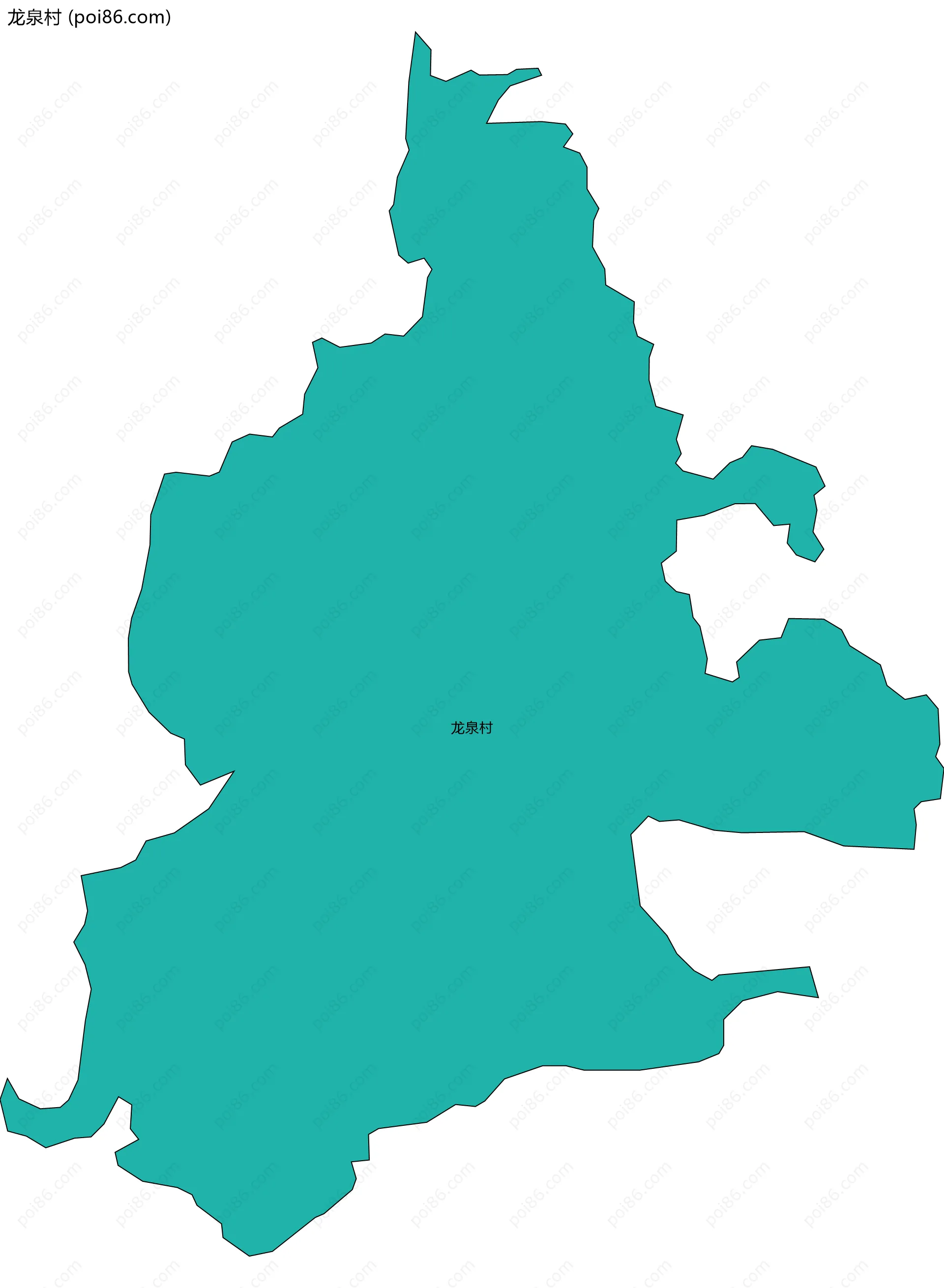 龙泉村边界地图