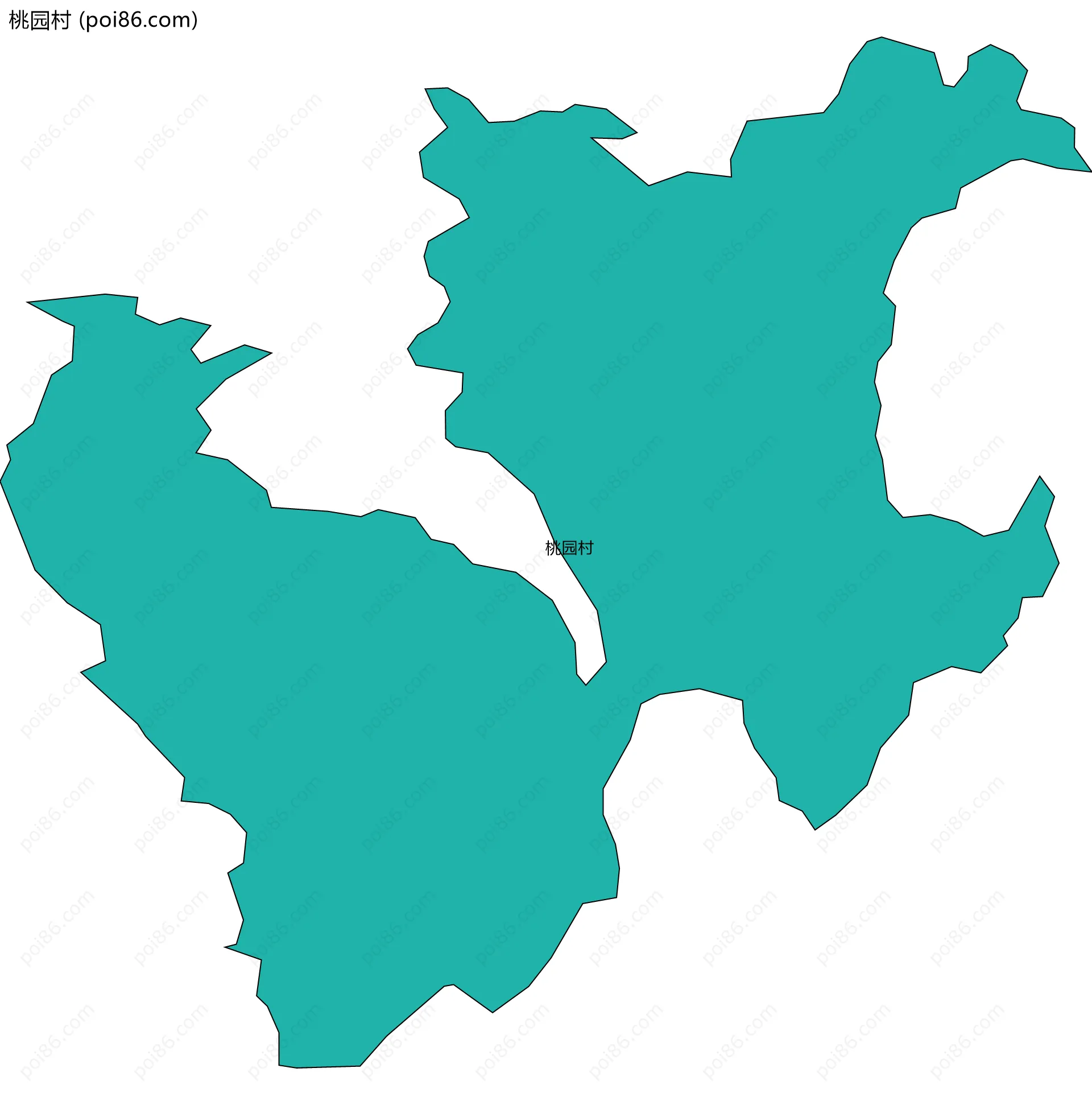 桃园村边界地图
