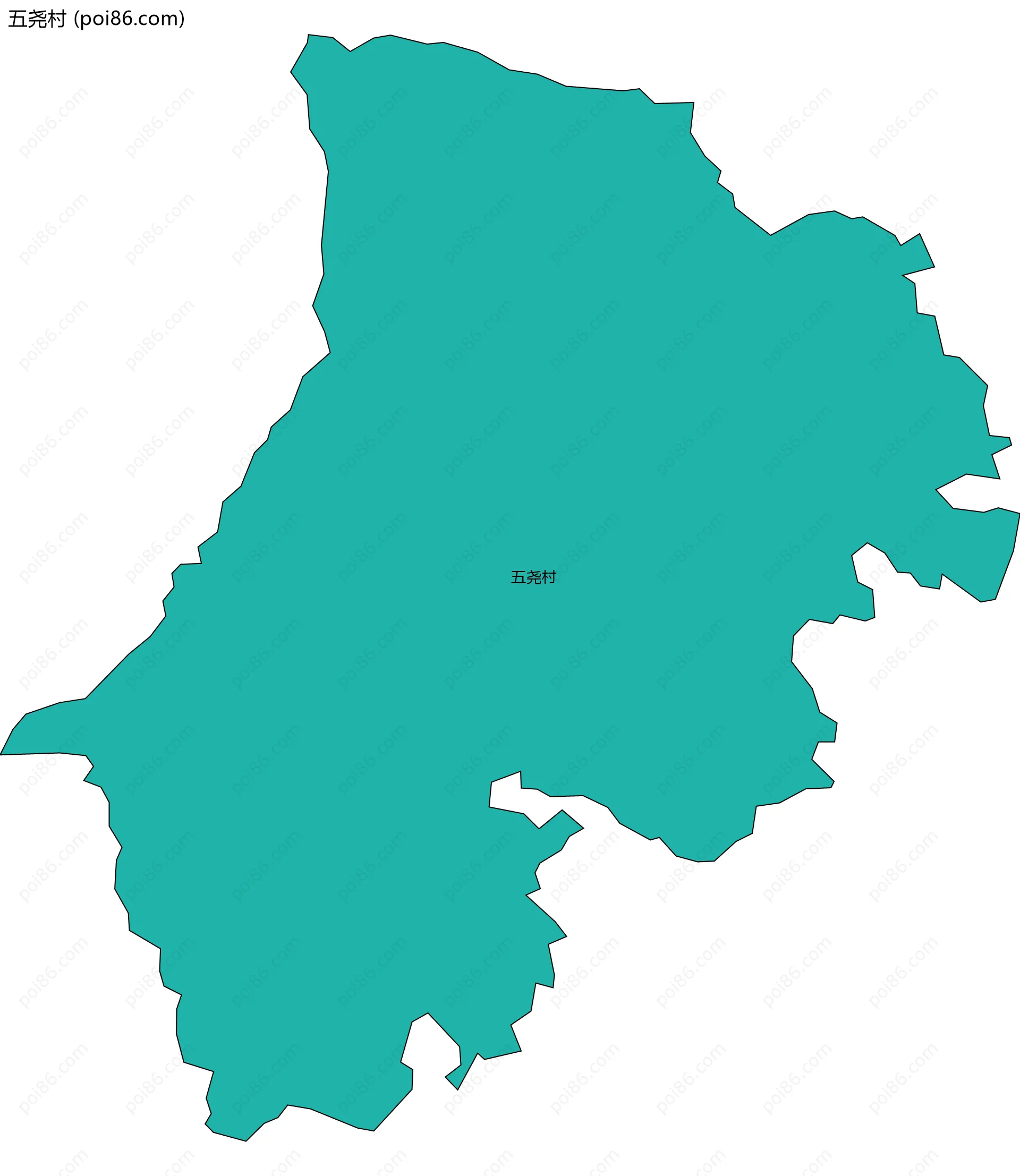 五尧村边界地图