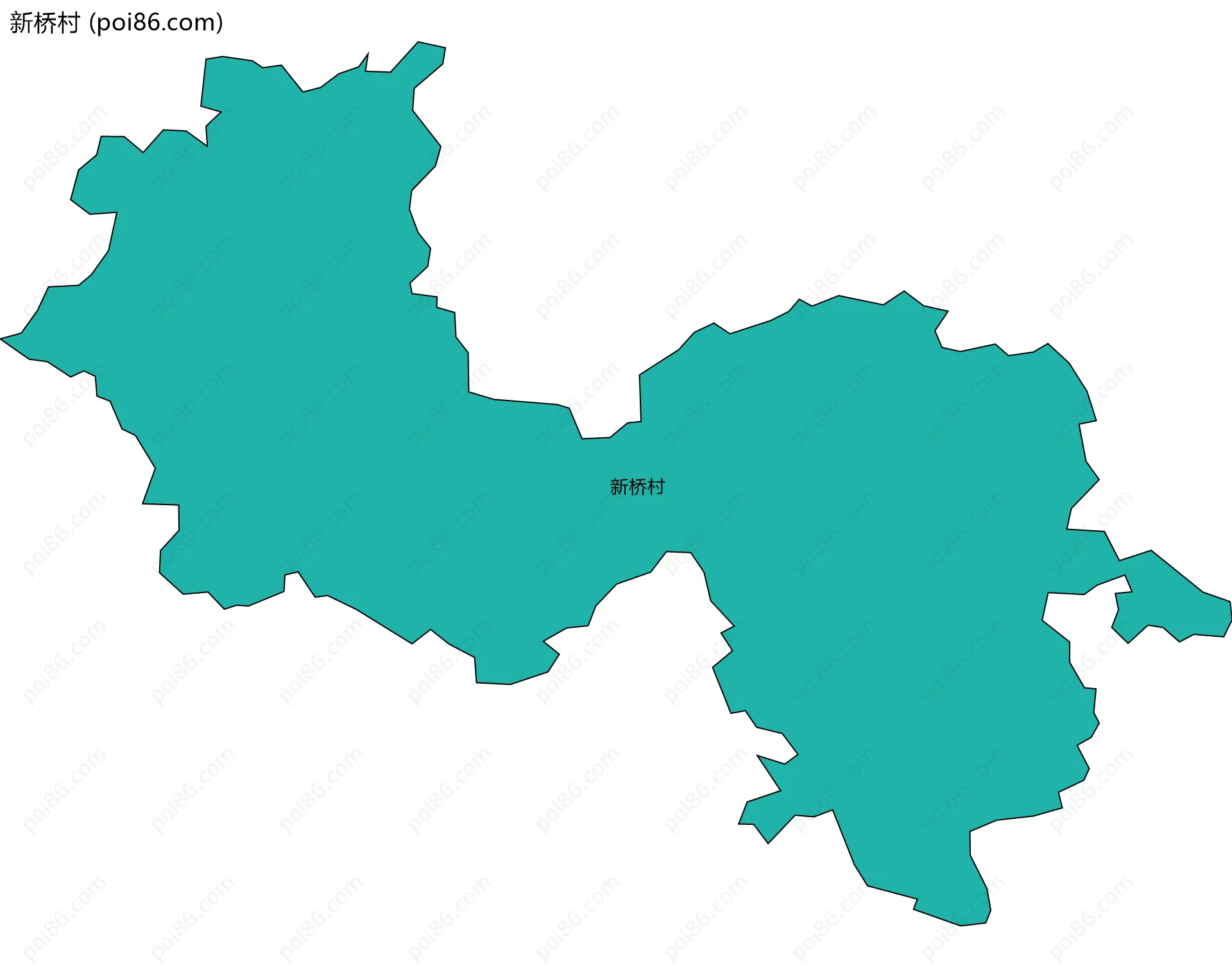 新桥村边界地图