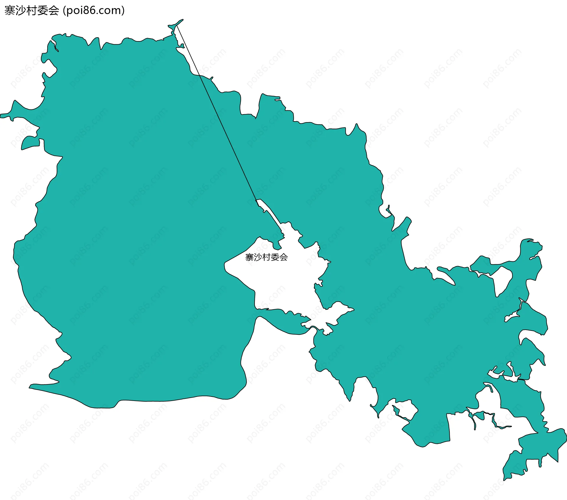 寨沙村委会边界地图