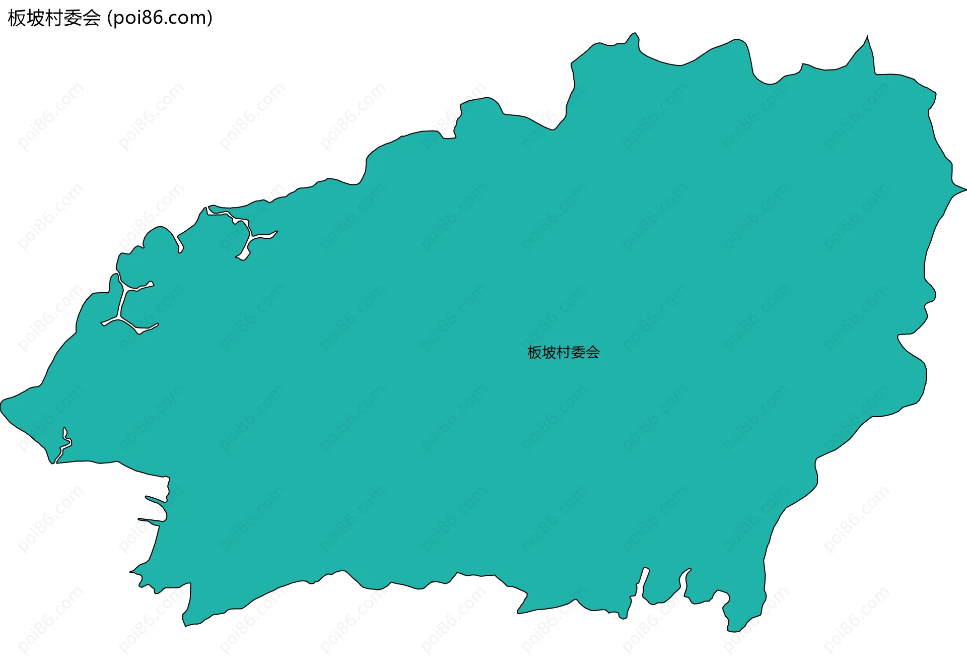 板坡村委会边界地图