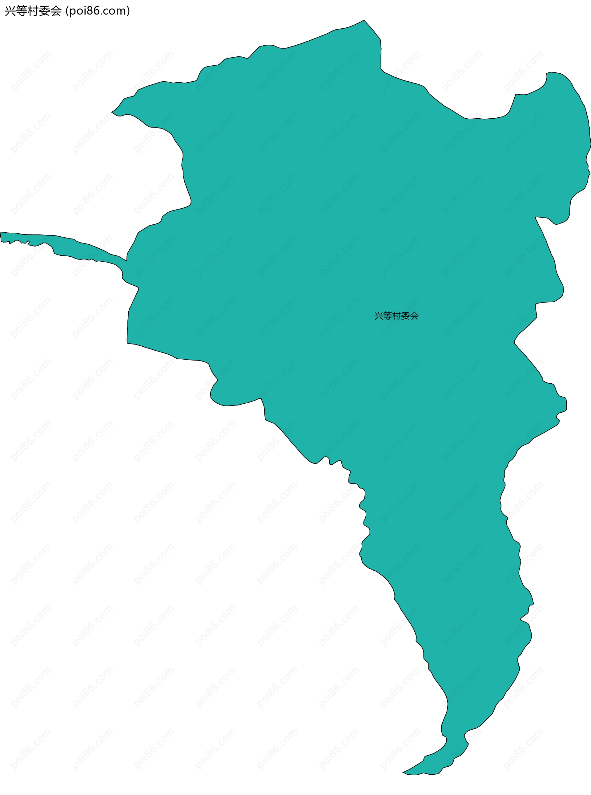兴等村委会边界地图