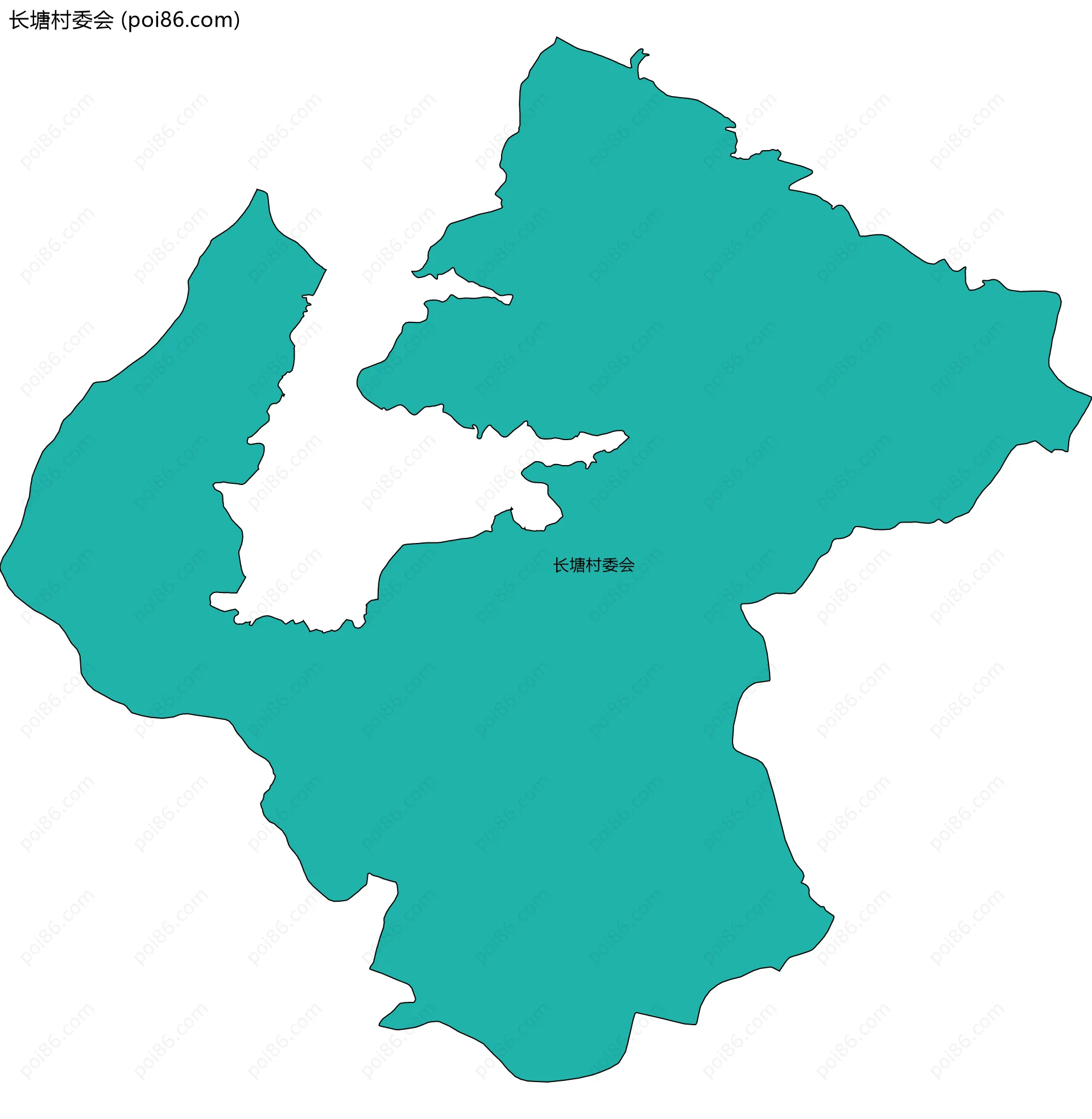 长塘村委会边界地图