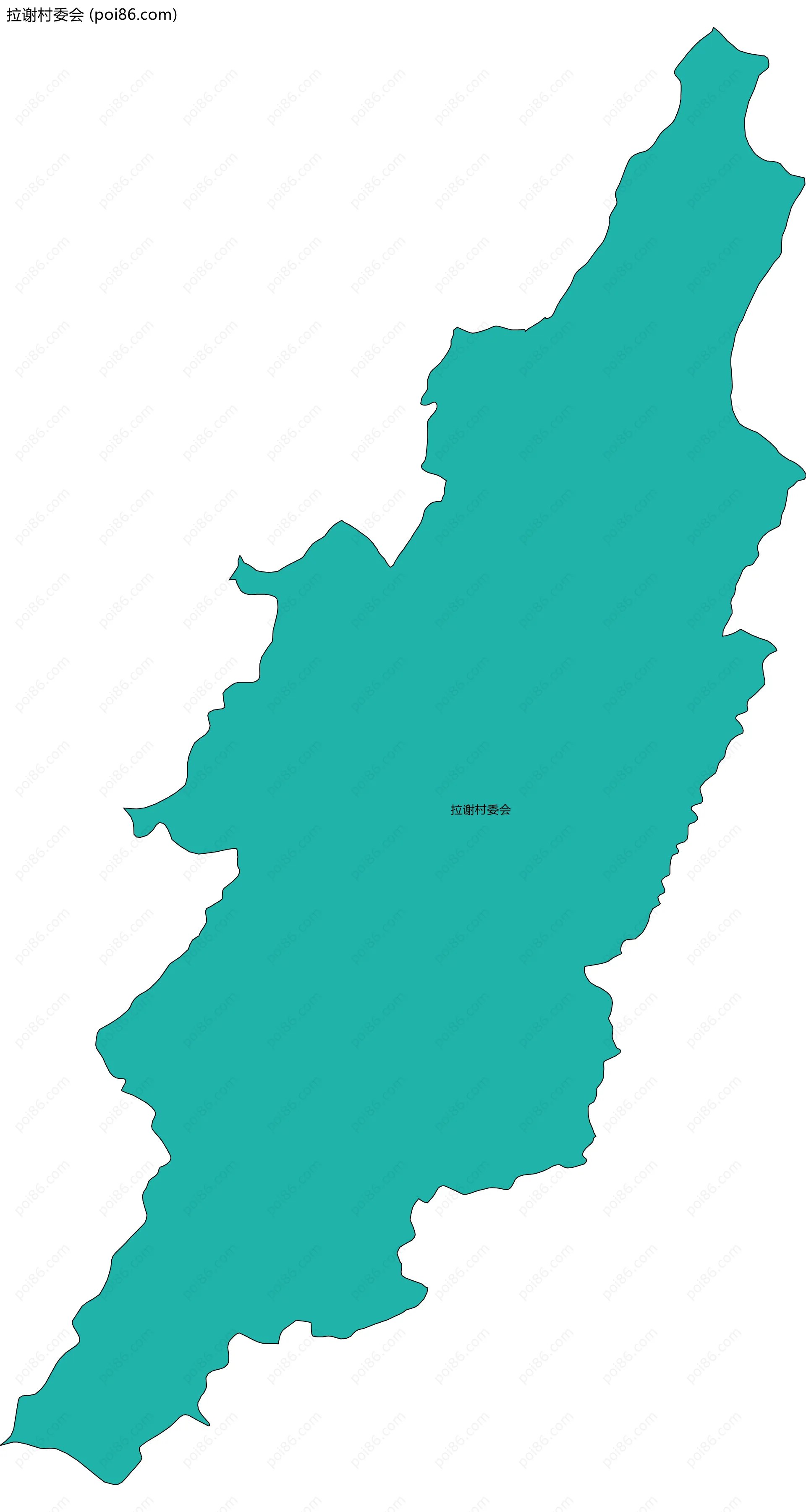 拉谢村委会边界地图