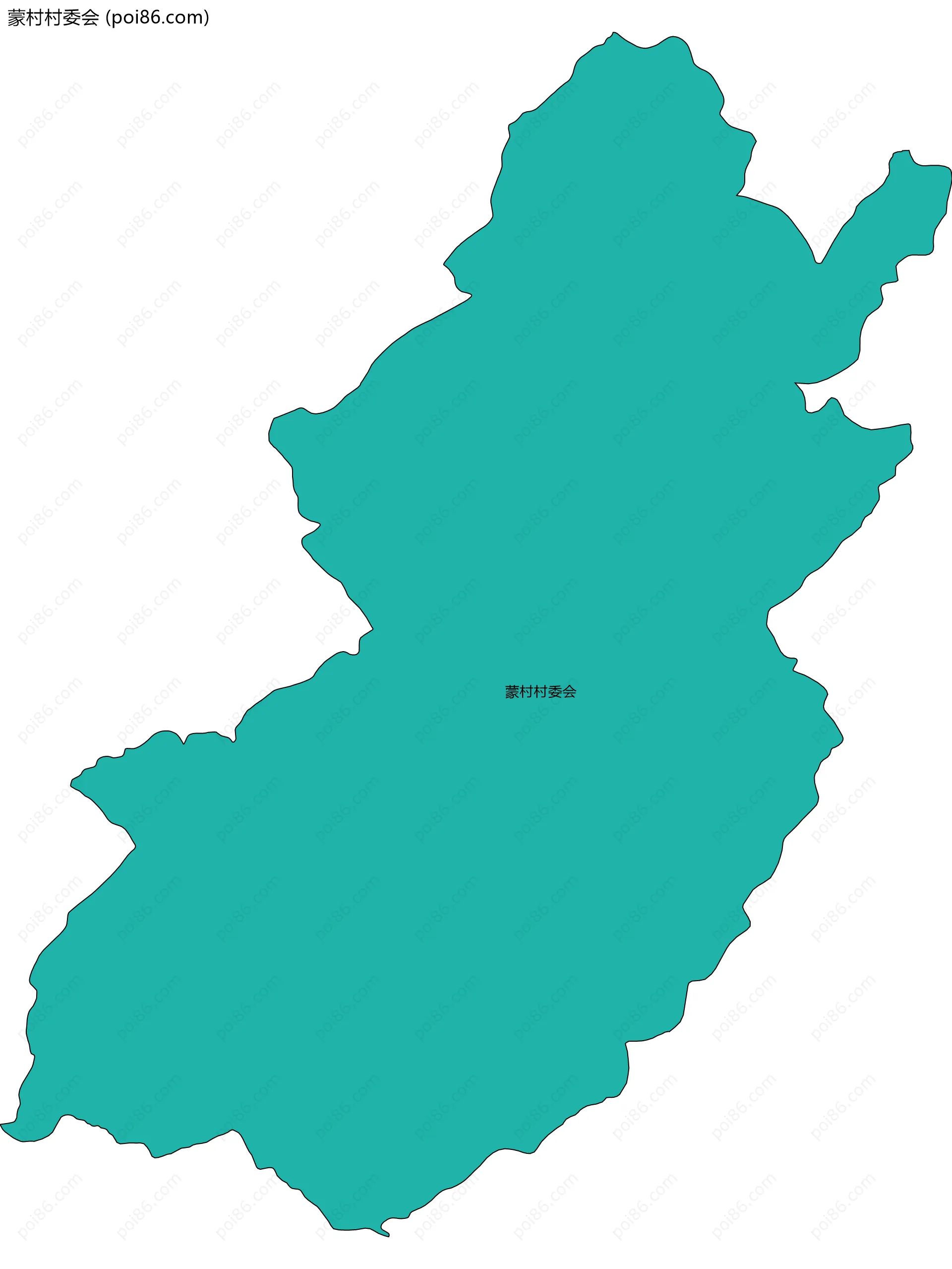 蒙村村委会边界地图