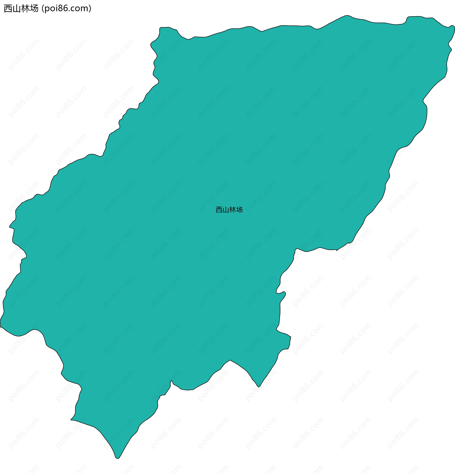 西山林场边界地图