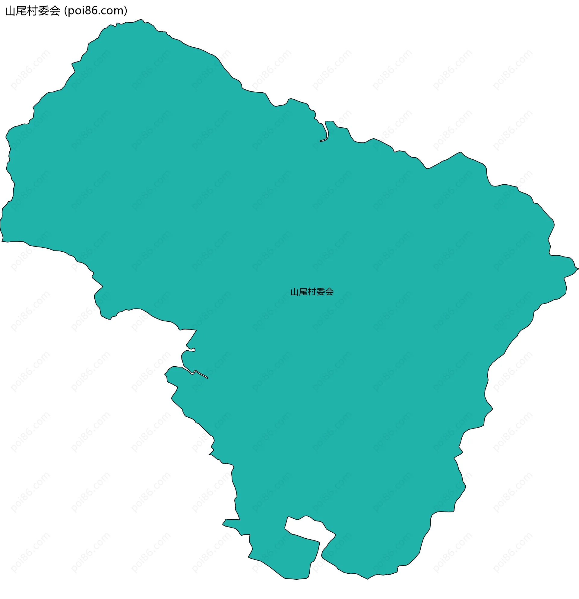 山尾村委会边界地图