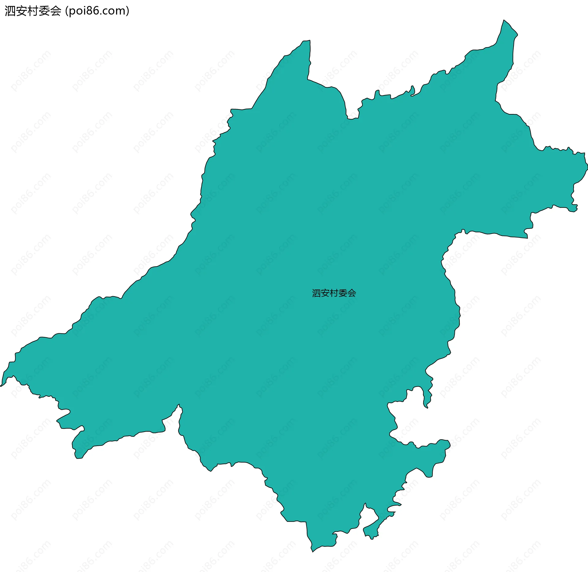 泗安村委会边界地图