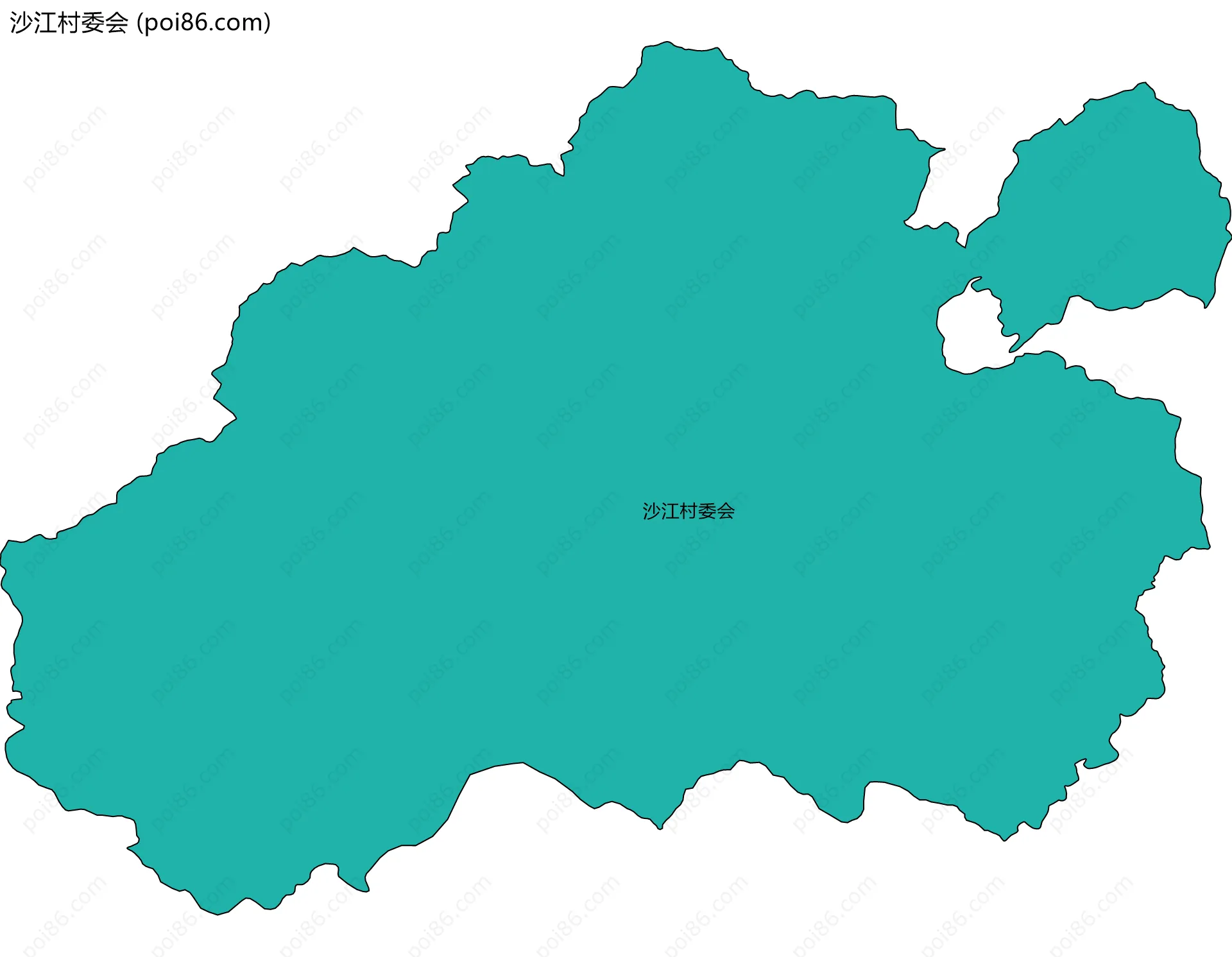 沙江村委会边界地图