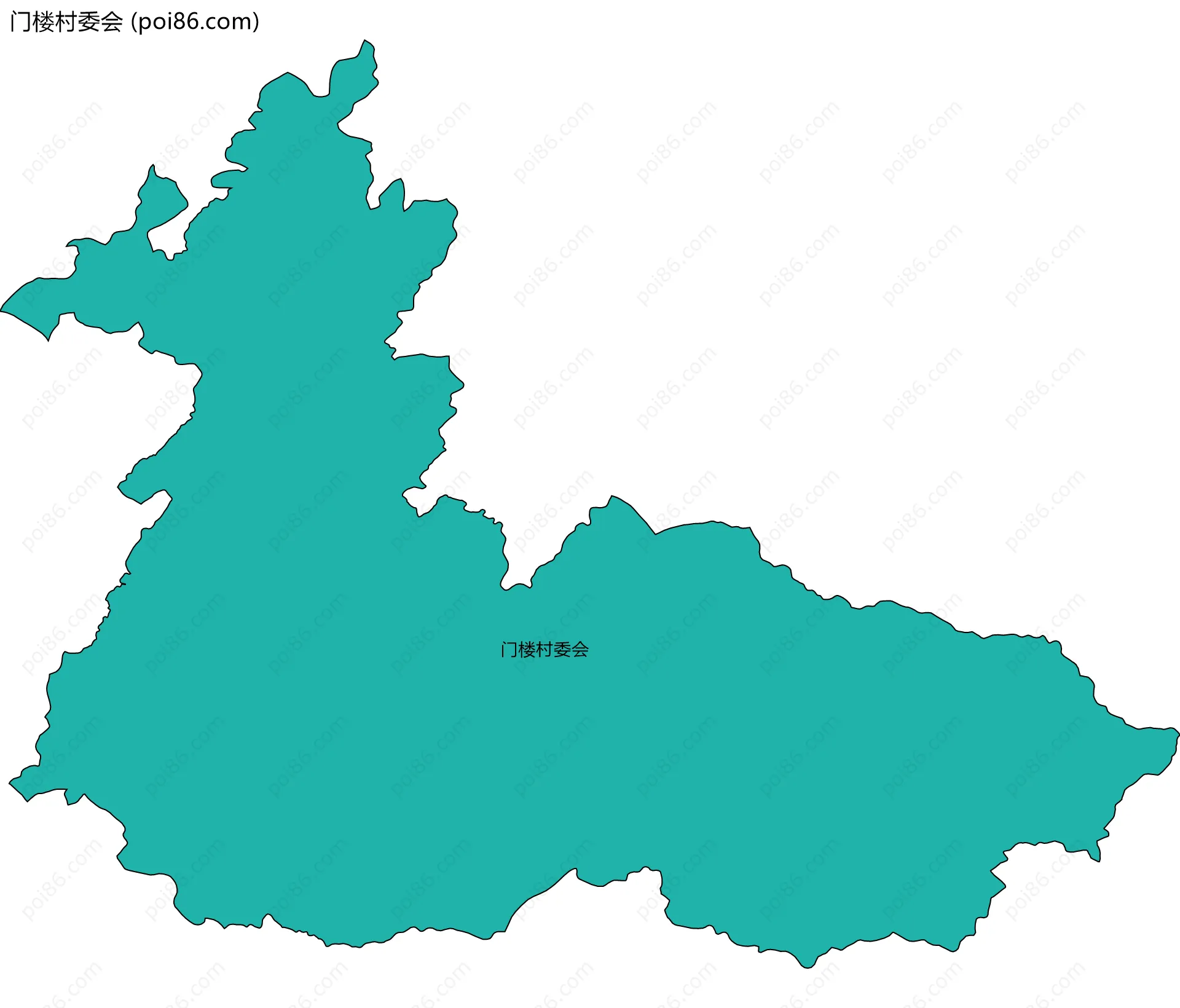 门楼村委会边界地图