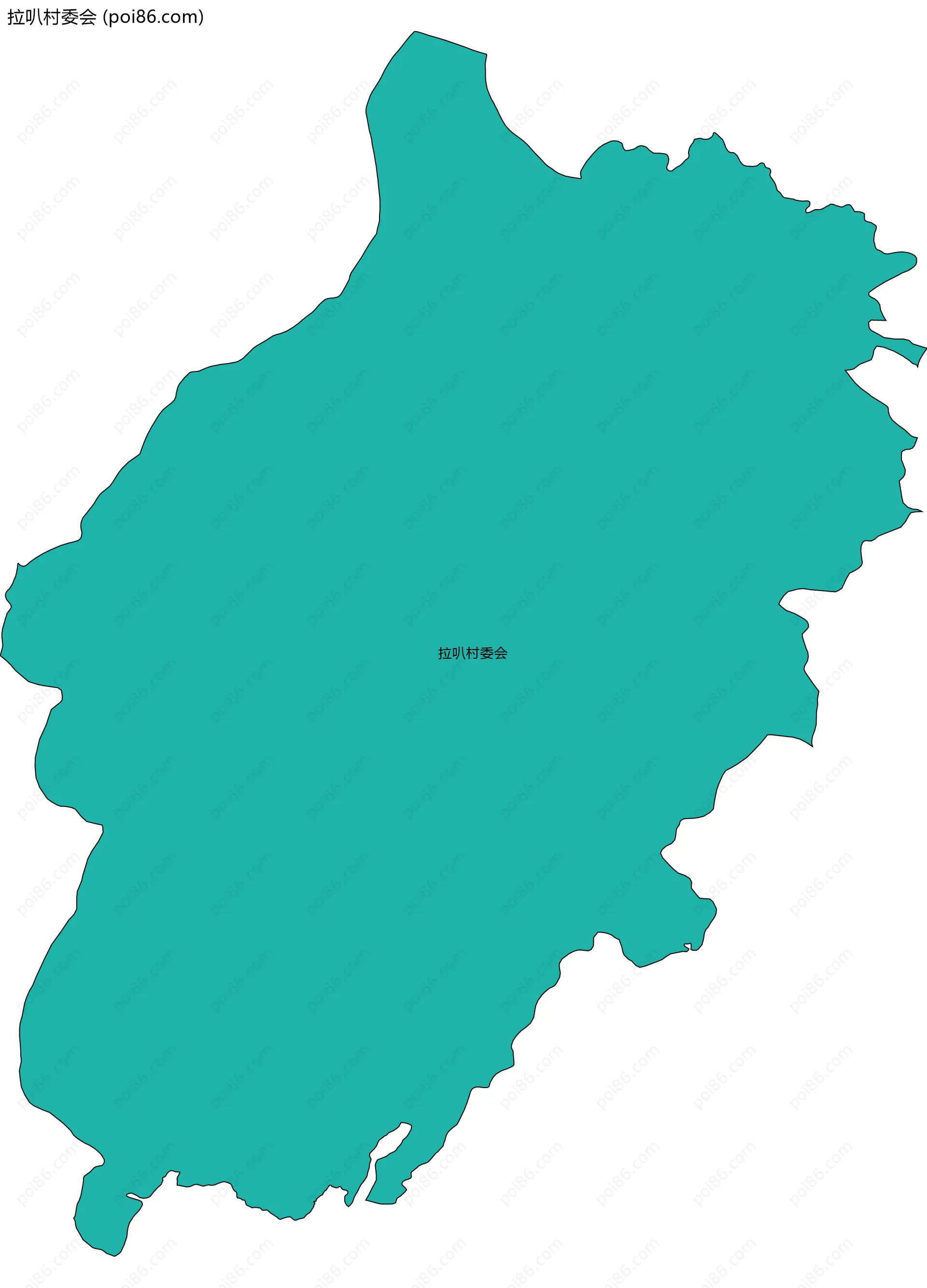 拉叭村委会边界地图