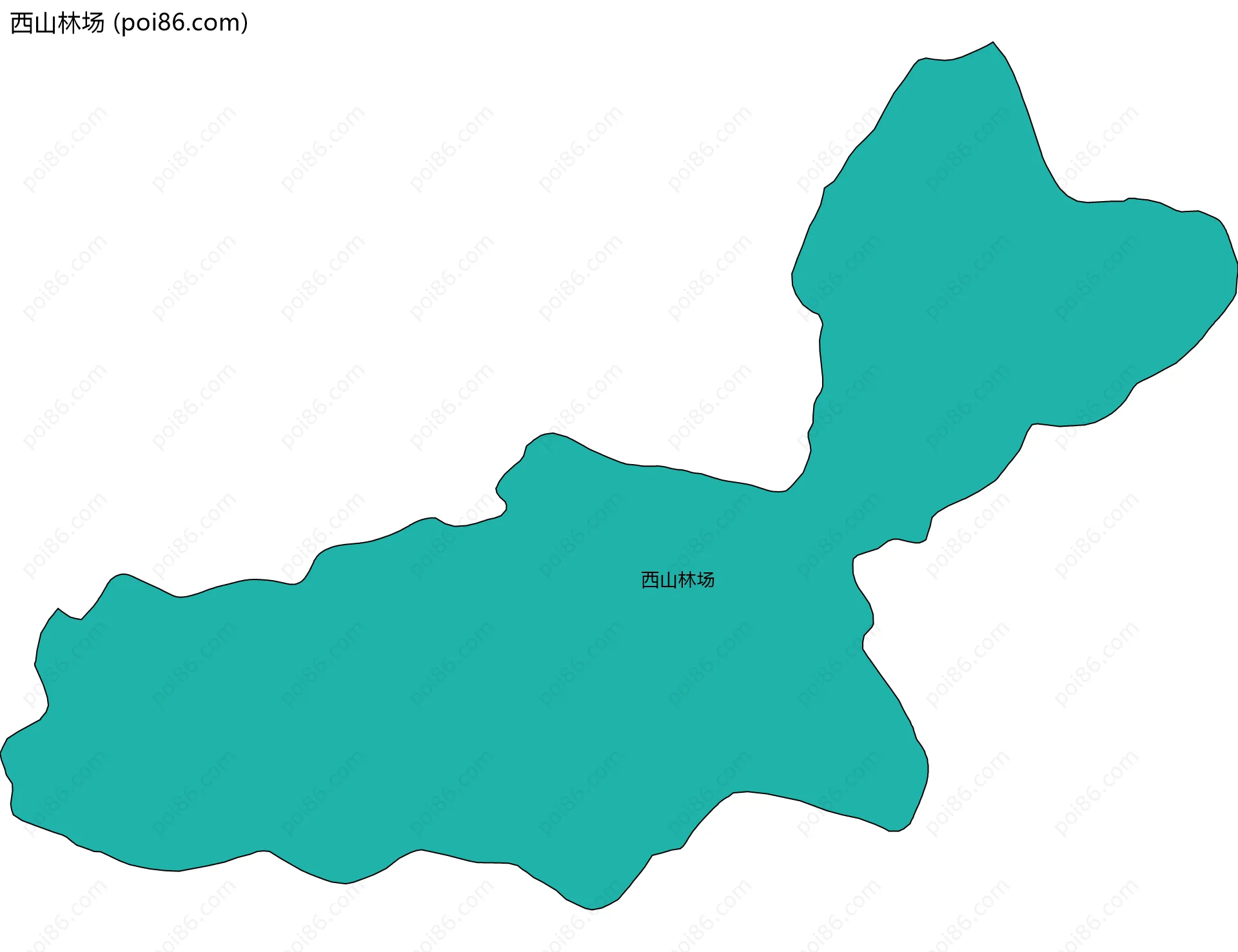 西山林场边界地图