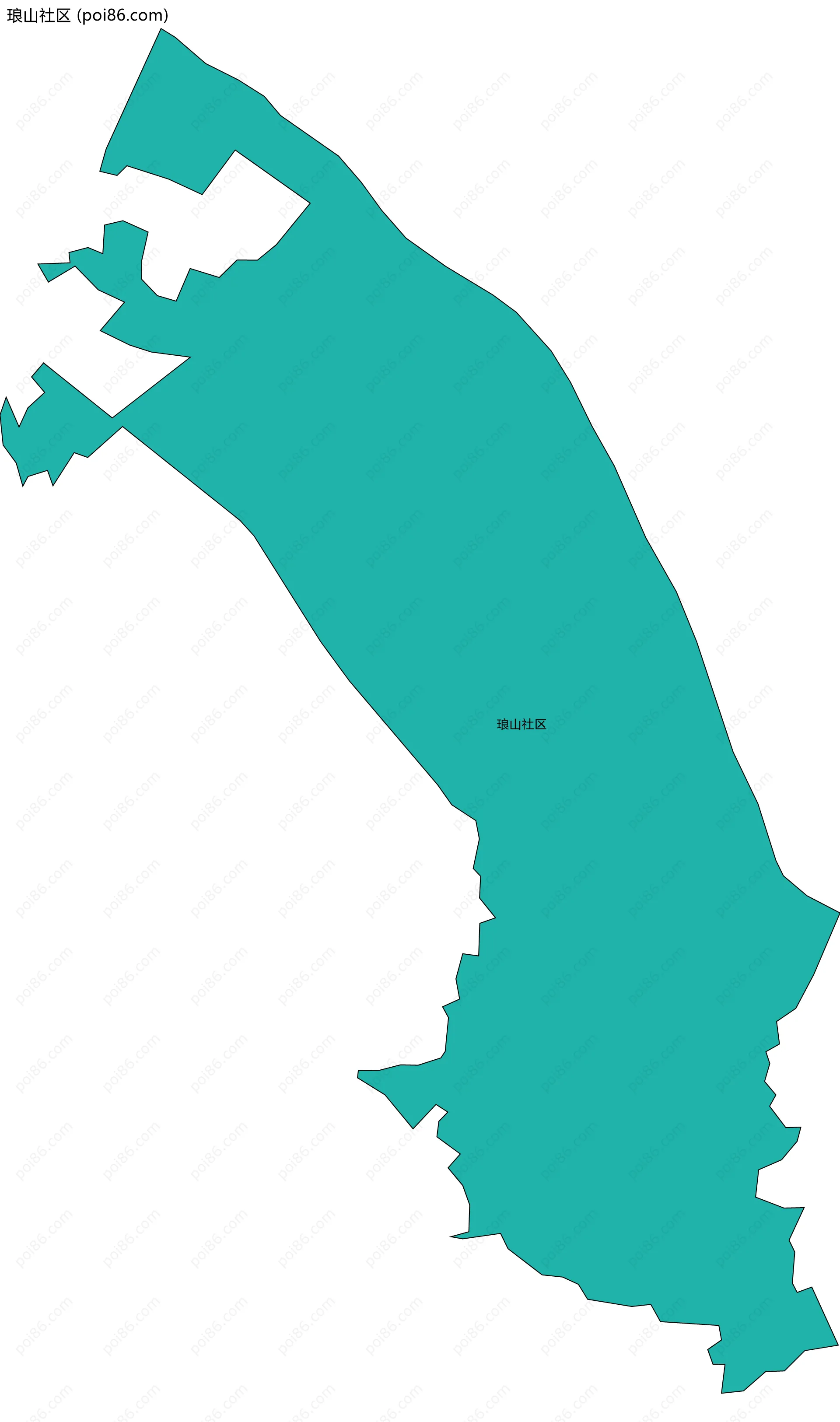 琅山社区边界地图
