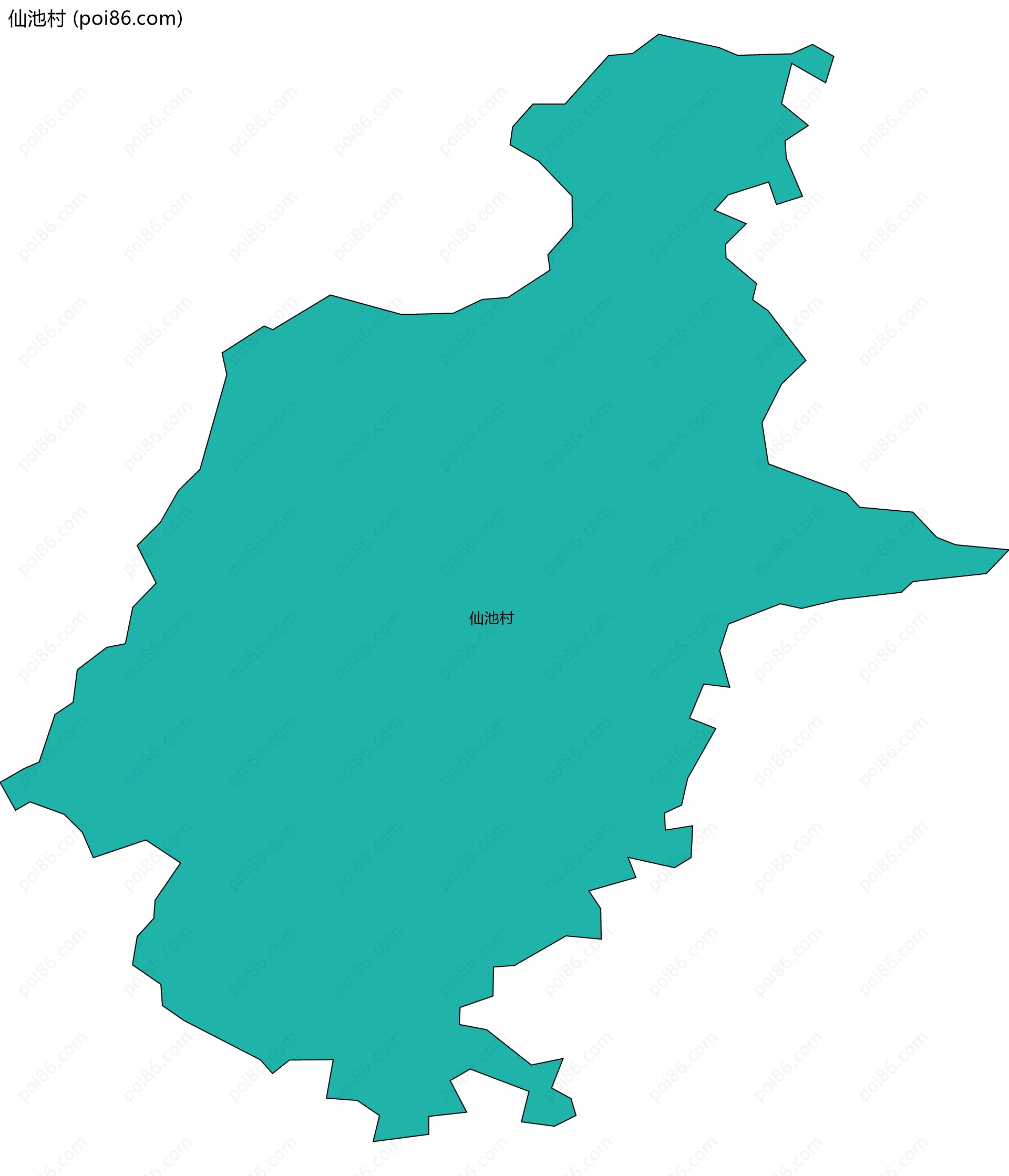 仙池村边界地图