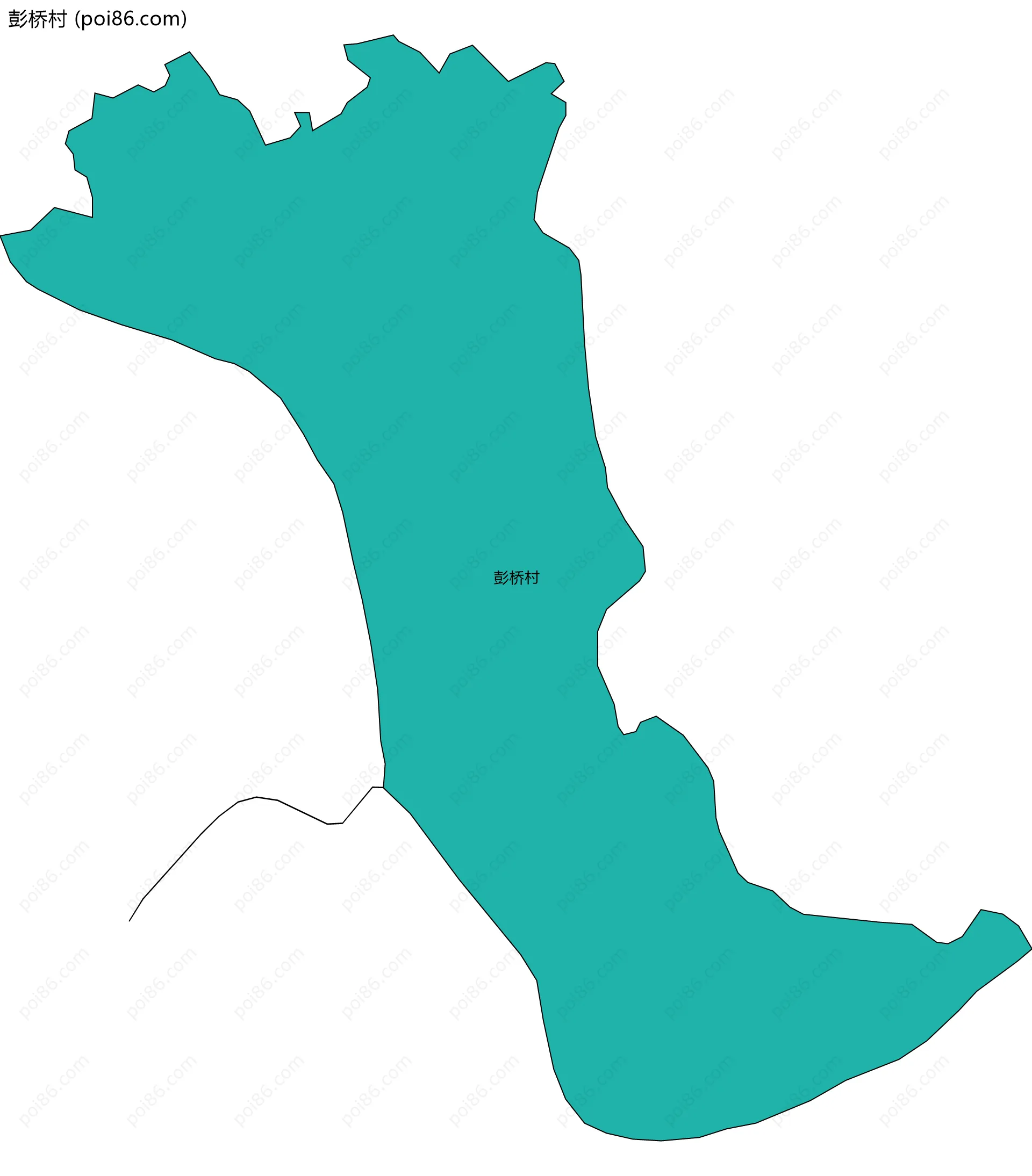 彭桥村边界地图